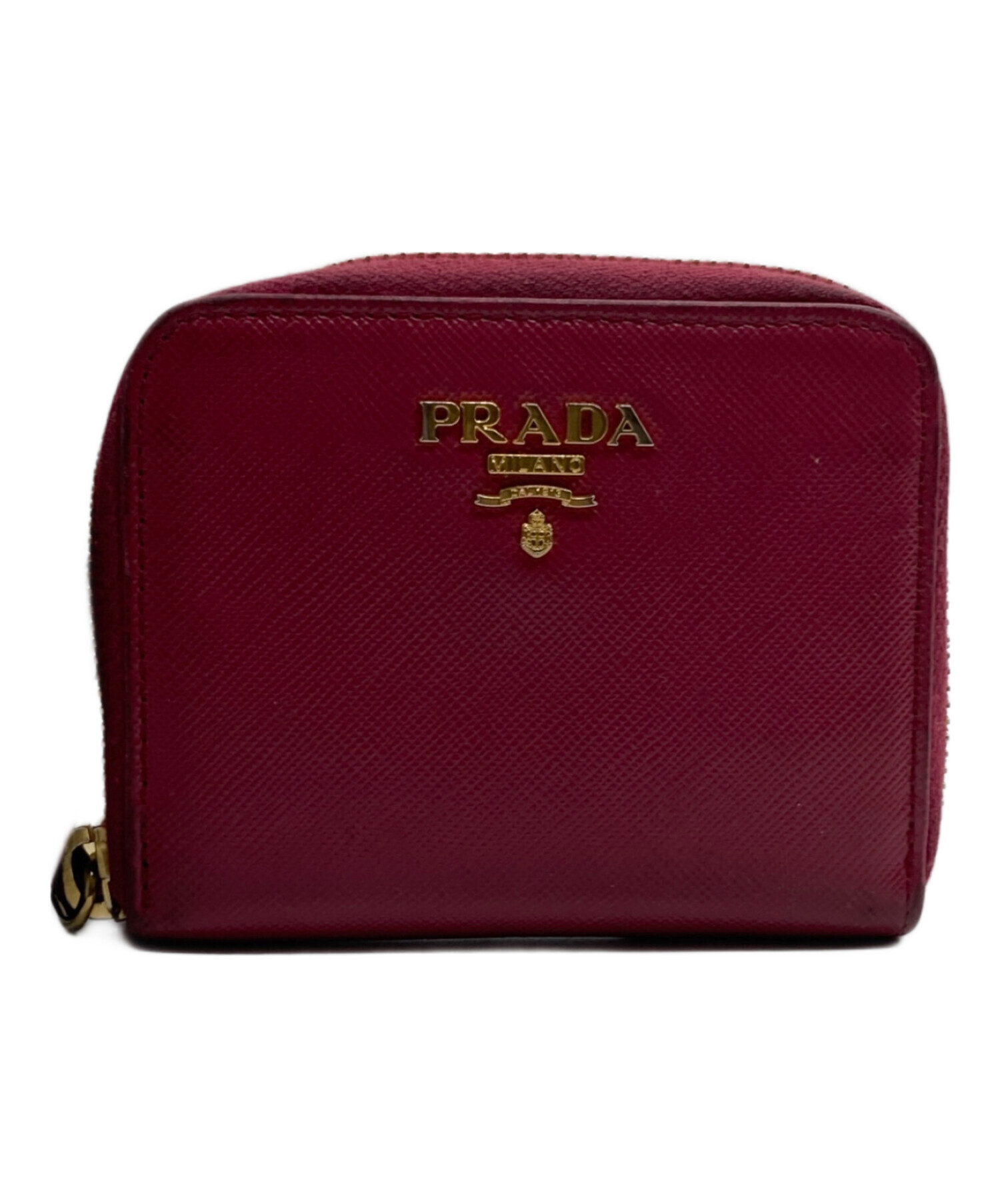 本物 プラダ サフィアーノケース USED PRADA（プラダ） サフィアーノ レザー 15 Pro Max iPhoneケース ピンク