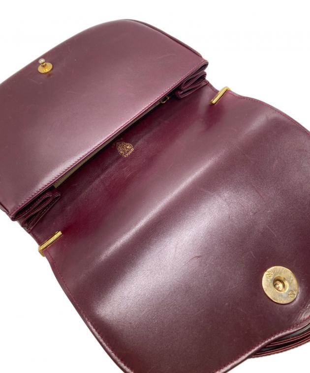 中古・古着通販】GUCCI (グッチ) レザーバッグ ボルドー｜ブランド