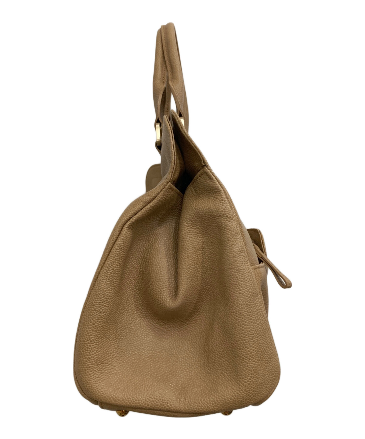 中古・古着通販】LONGCHAMP (ロンシャン) ハンドバッグ ブラウン 