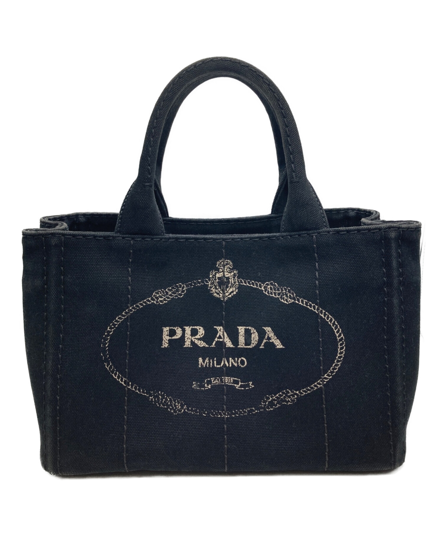 PRADA カナパ　古着　バッグ 中古・古着通販】PRADA (プラダ) CANAPAトートバッグ ブラック