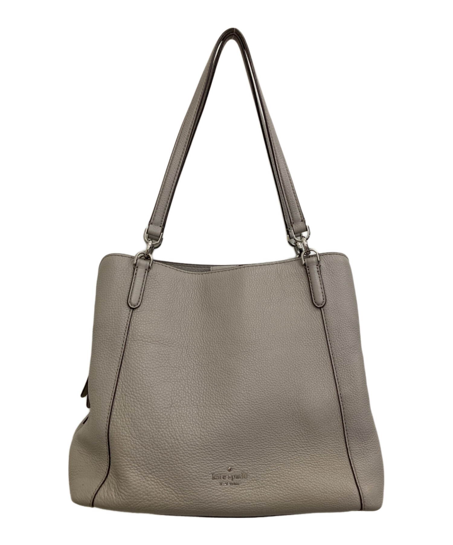 中古・古着通販】Kate Spade (ケイトスペード) レザーバッグ グレー 