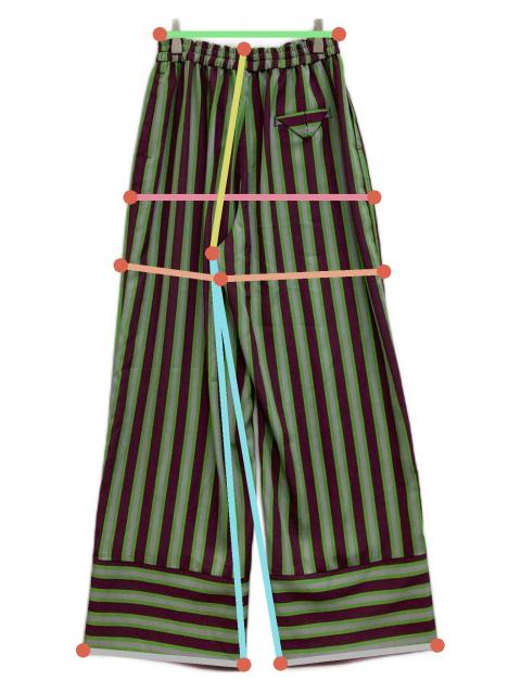 中古・古着通販】OMMO (オーエムエムオー) MULTI STRIPE PT パープル