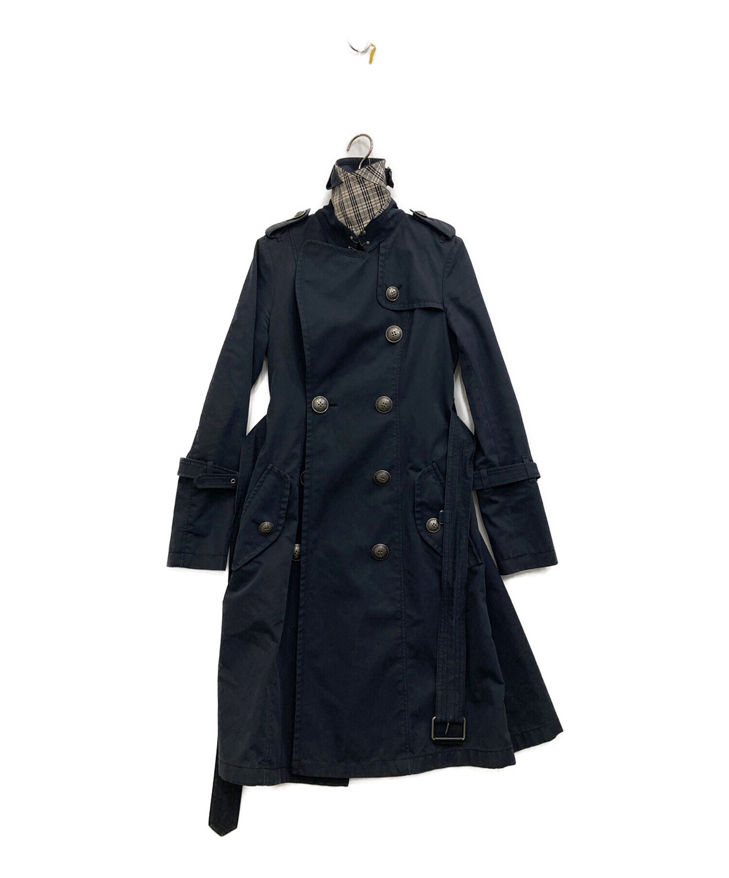 バーバリーBLACK LABEL トレンチコート　紺　古着　新品 中古・古着通販】BURBERRY BLUE LABEL (バーバリー ブルー レーベル
