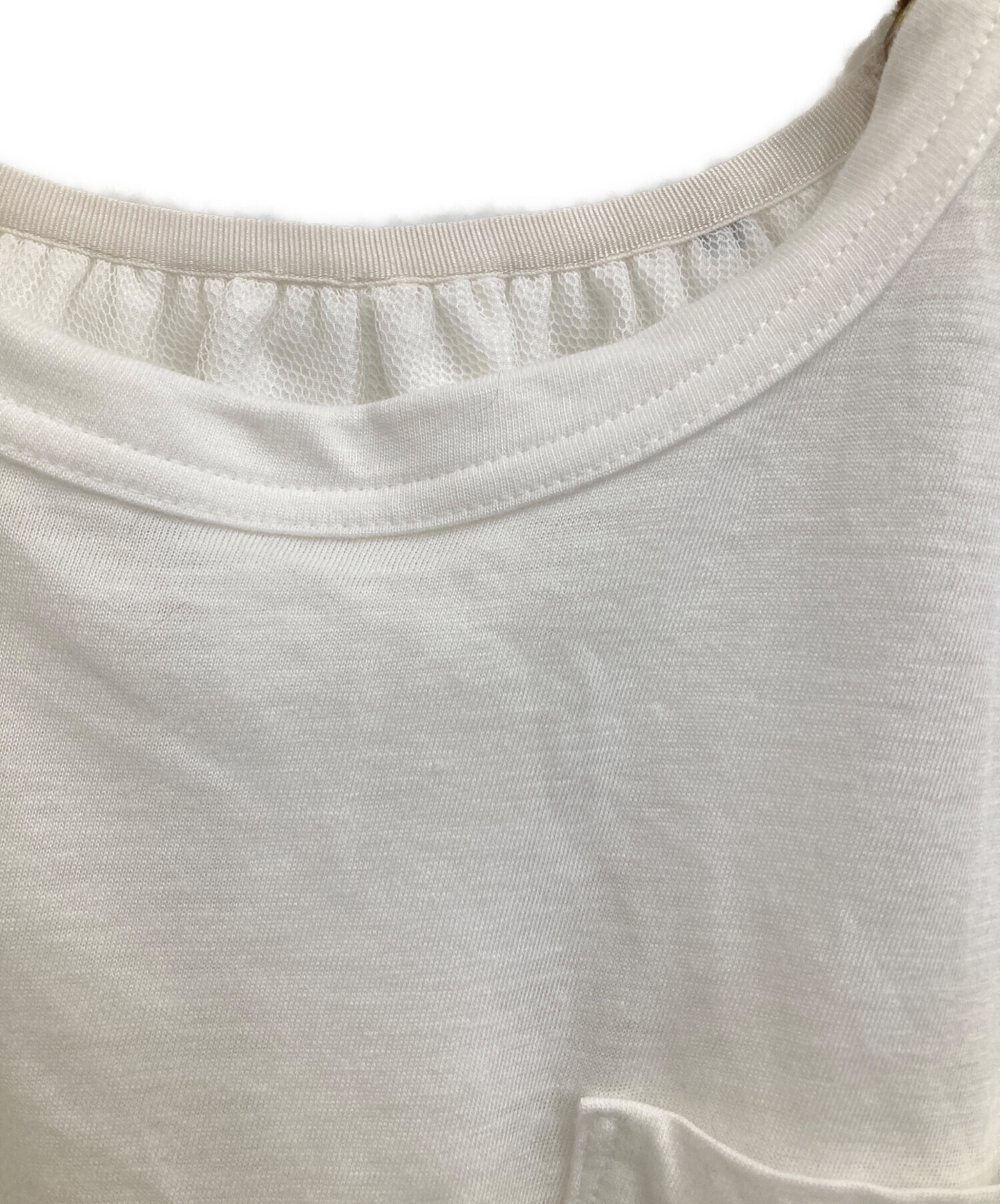 中古・古着通販】sacai (サカイ) ドッキングカットソー ホワイト