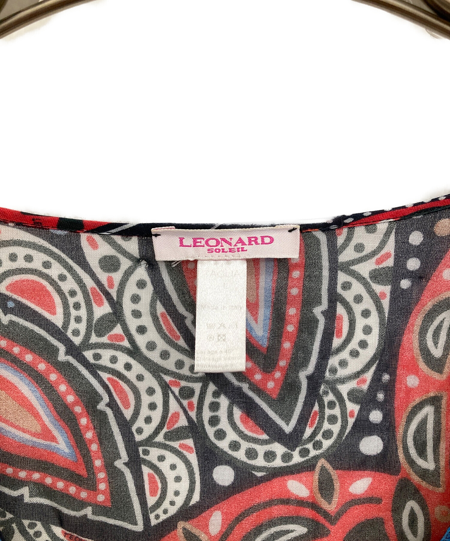 中古・古着通販】LEONARD PARIS (レオナール パリ) ペイズリー柄シアー