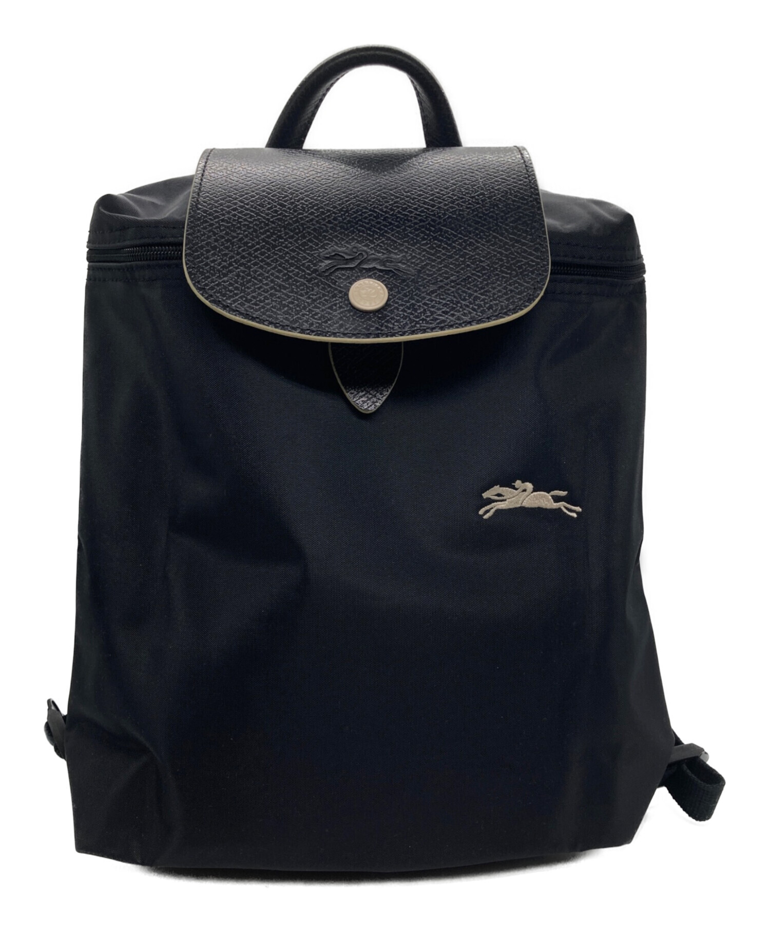 美品★Longchamp リュック ブラック 中古・古着通販】LONGCHAMP (ロンシャン) リュック ブラック｜ブランド