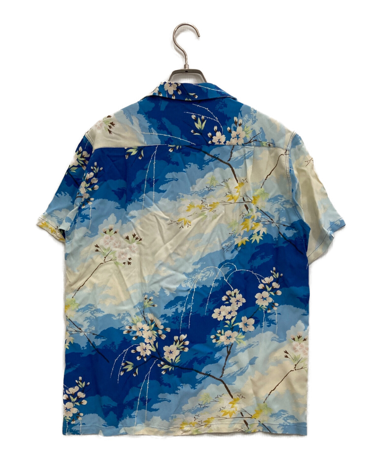 中古・古着通販】Sun Surf (サンサーフ) 桜アロハシャツ ブルー サイズ