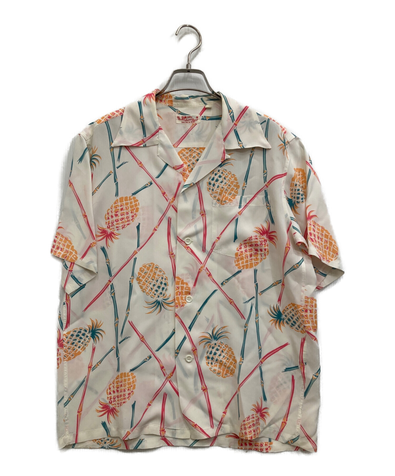 SUN SURFサンサーフ ハワイアンシャツ  PINEAPPLE 中古・古着通販】Sun Surf (サンサーフ) PINEAPPLE & CANEアロハシャツ