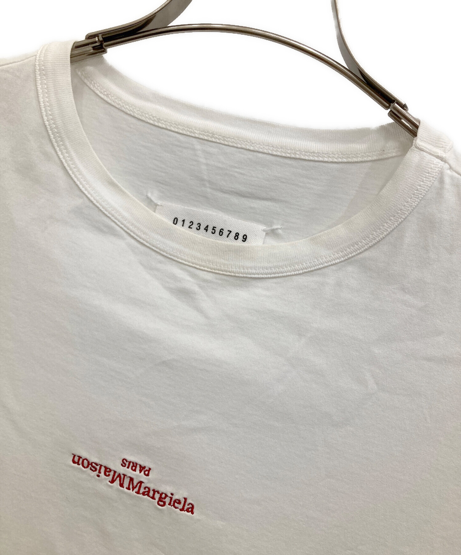 中古・古着通販】Maison Margiela (メゾンマルジェラ) ロゴ刺繍Tシャツ
