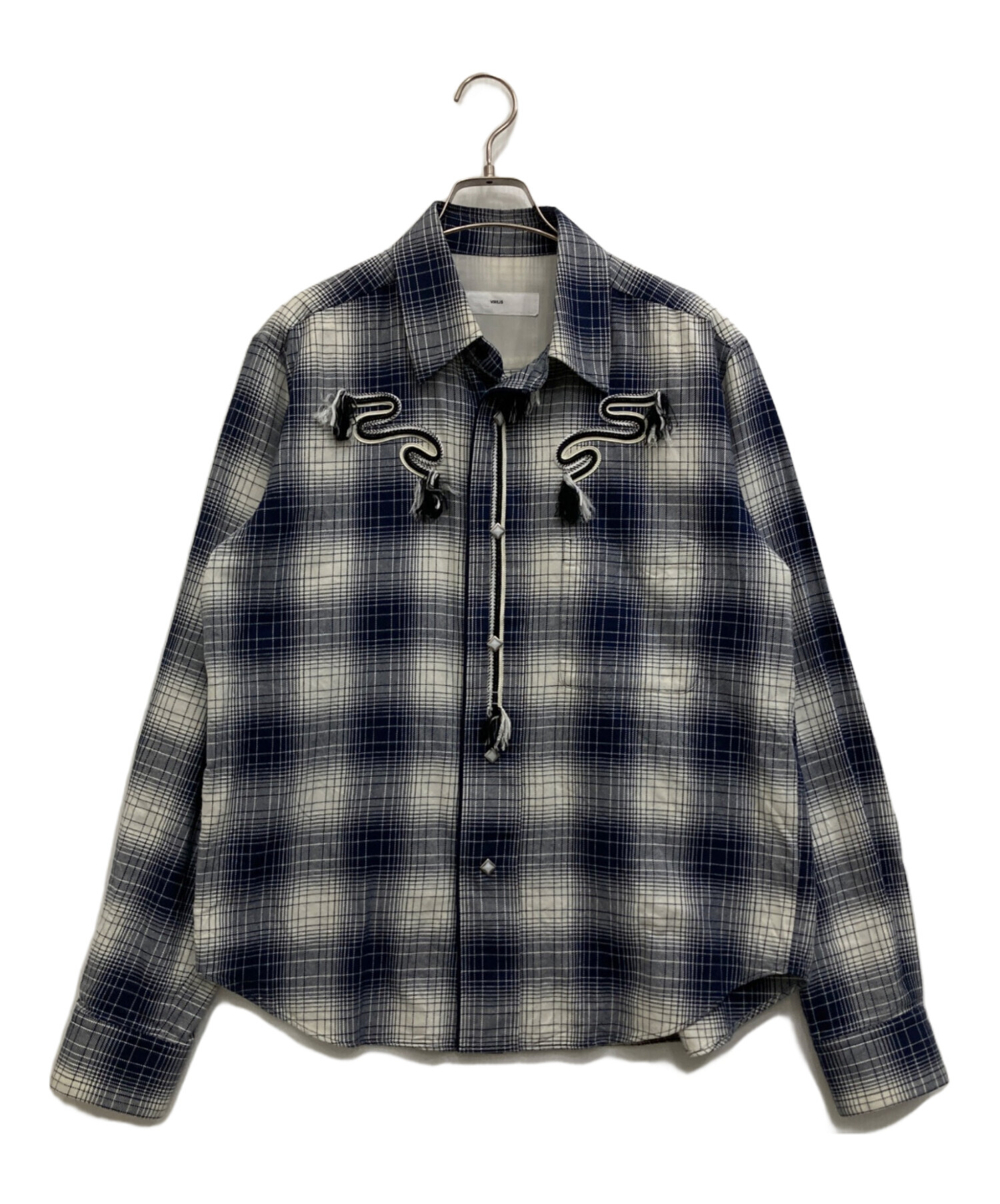 【新品】TOGA VIRILIS オープンカラーシャツ　46サイズ 中古・古着通販】TOGA VIRILIS (トーガ ビリリース) オンブレチェック