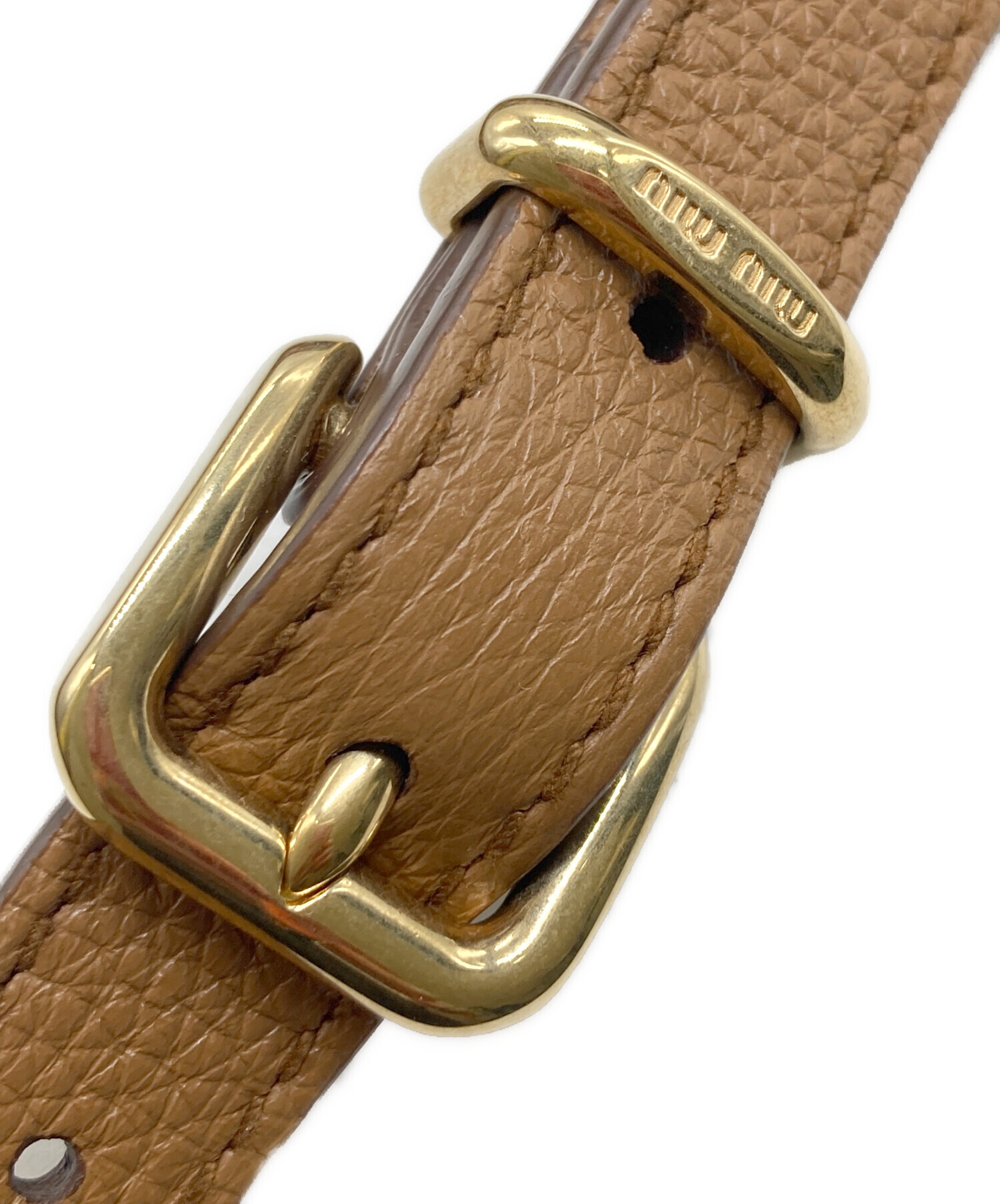 中古・古着通販】MIU MIU (ミュウミュウ) レザーショルダーバッグ