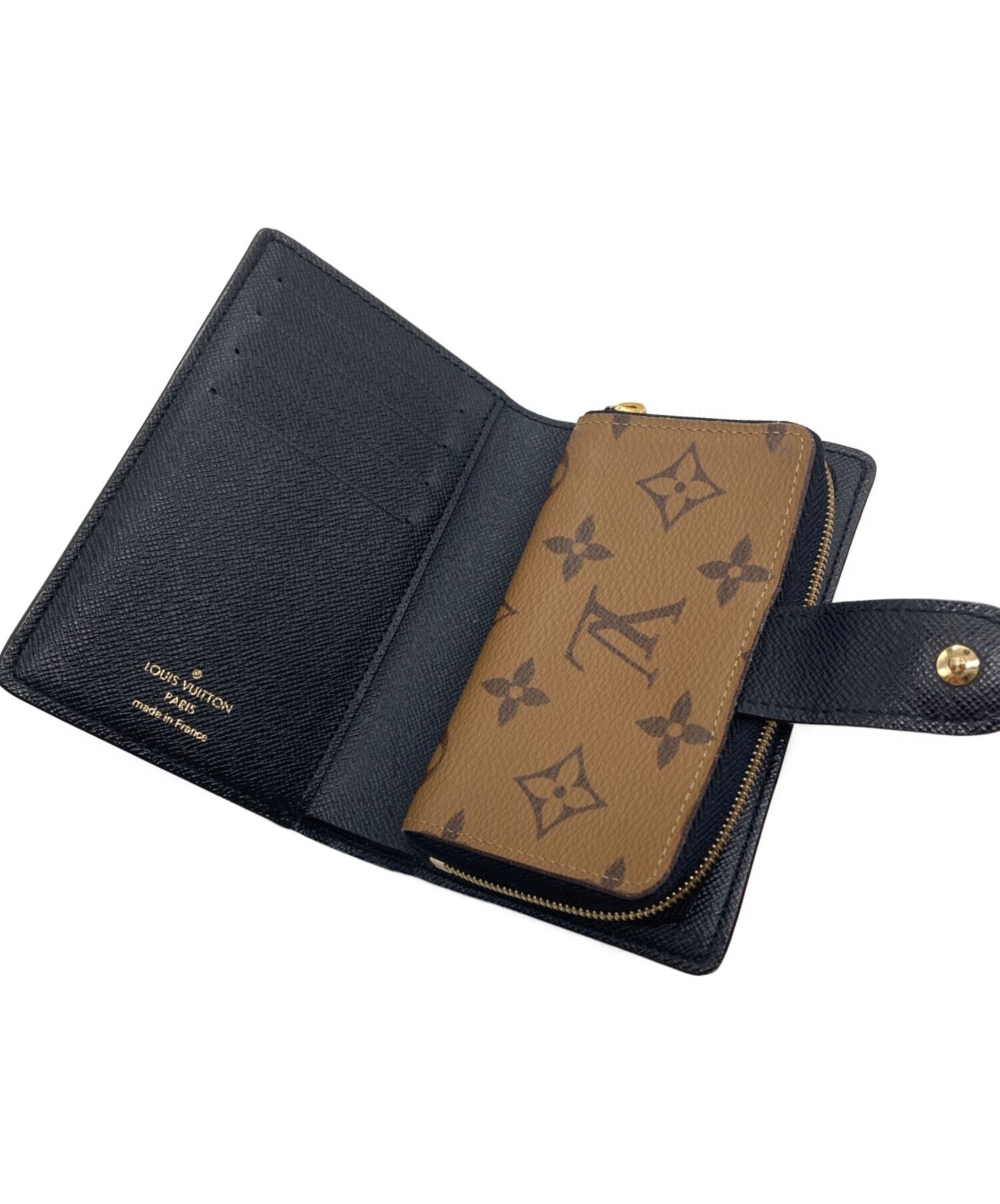 LOUIS VUITTON￼ 二つ折りブラウン財布 中古・古着通販】LOUIS VUITTON (ルイ ヴィトン) 2つ折り財布 ブラウン