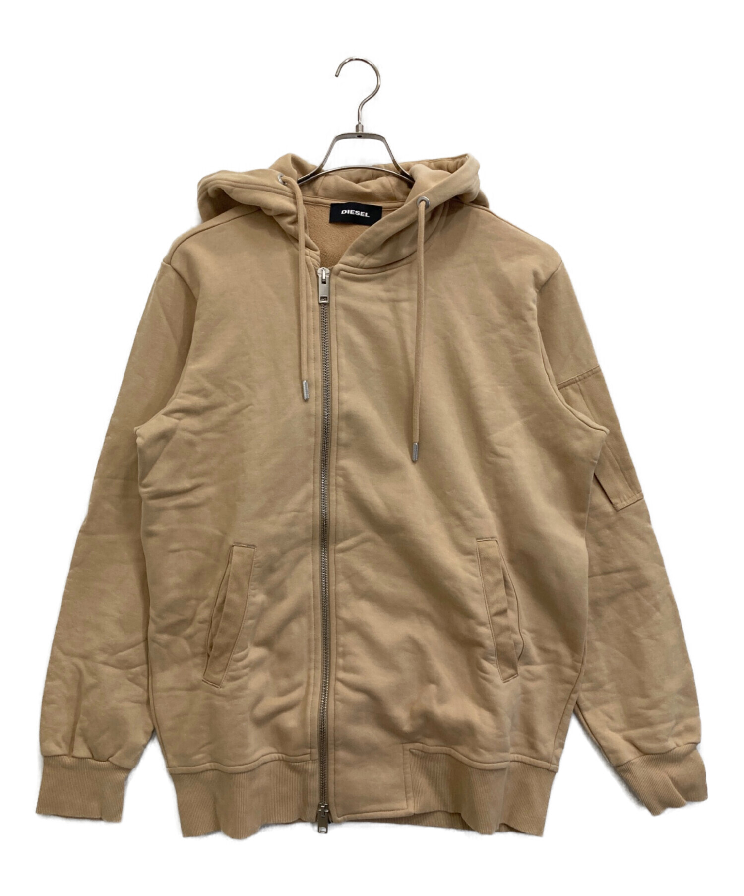 DIESEL ディーゼル パーカー S 茶 【古着】【中古】【送料無料】 中古・古着通販】DIESEL (ディーゼル) ジップパーカー ブラウン サイズ