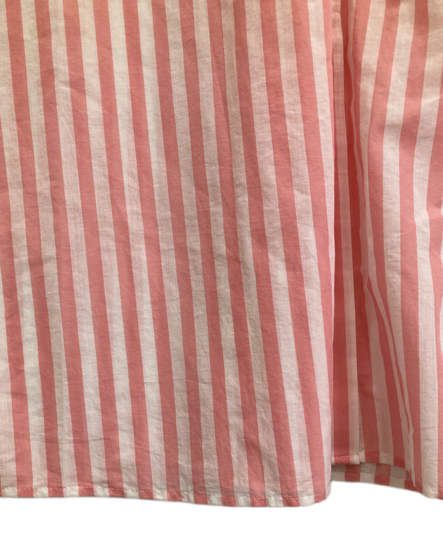 中古・古着通販】SHIPS (シップス) ストライプシャツワンピース ピンク