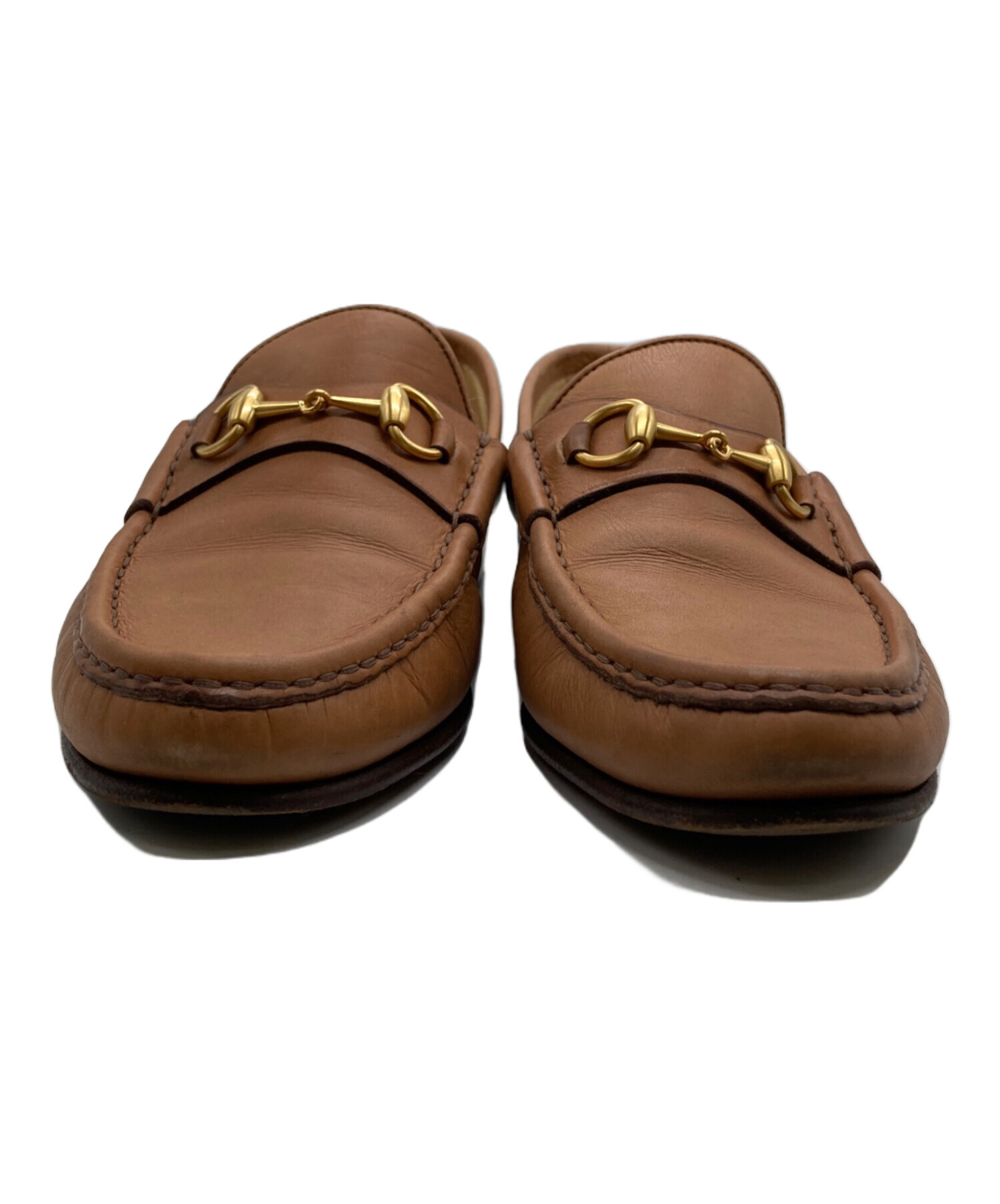 中古・古着通販】GUCCI (グッチ) ホースビットローファー ブラウン