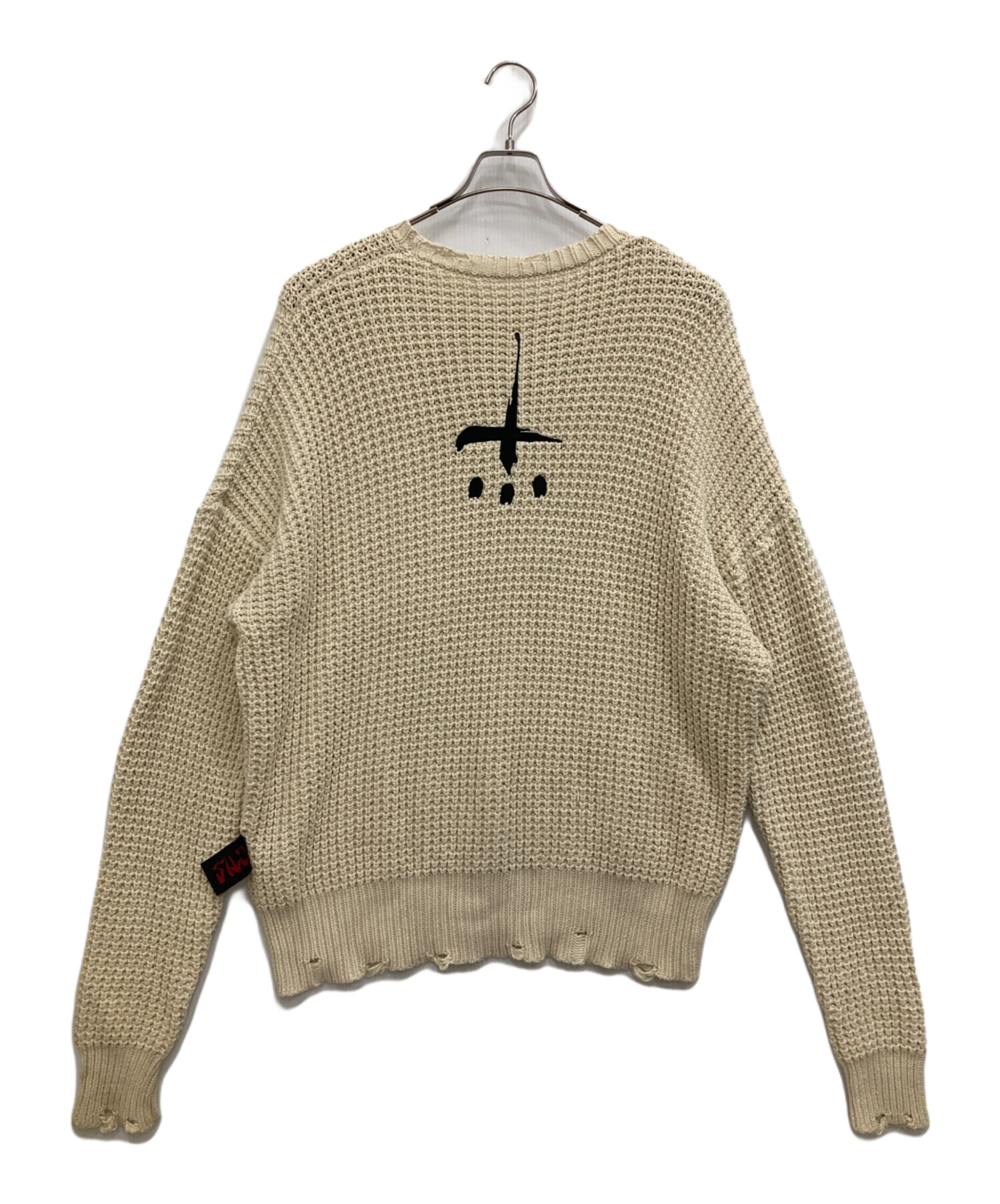 470 CVTVLIST カタリスト クラッシュニット ダメージ加工 グリーン 中古・古着通販】CVTVLIST (カタリスト) クラッシュ加工ニット