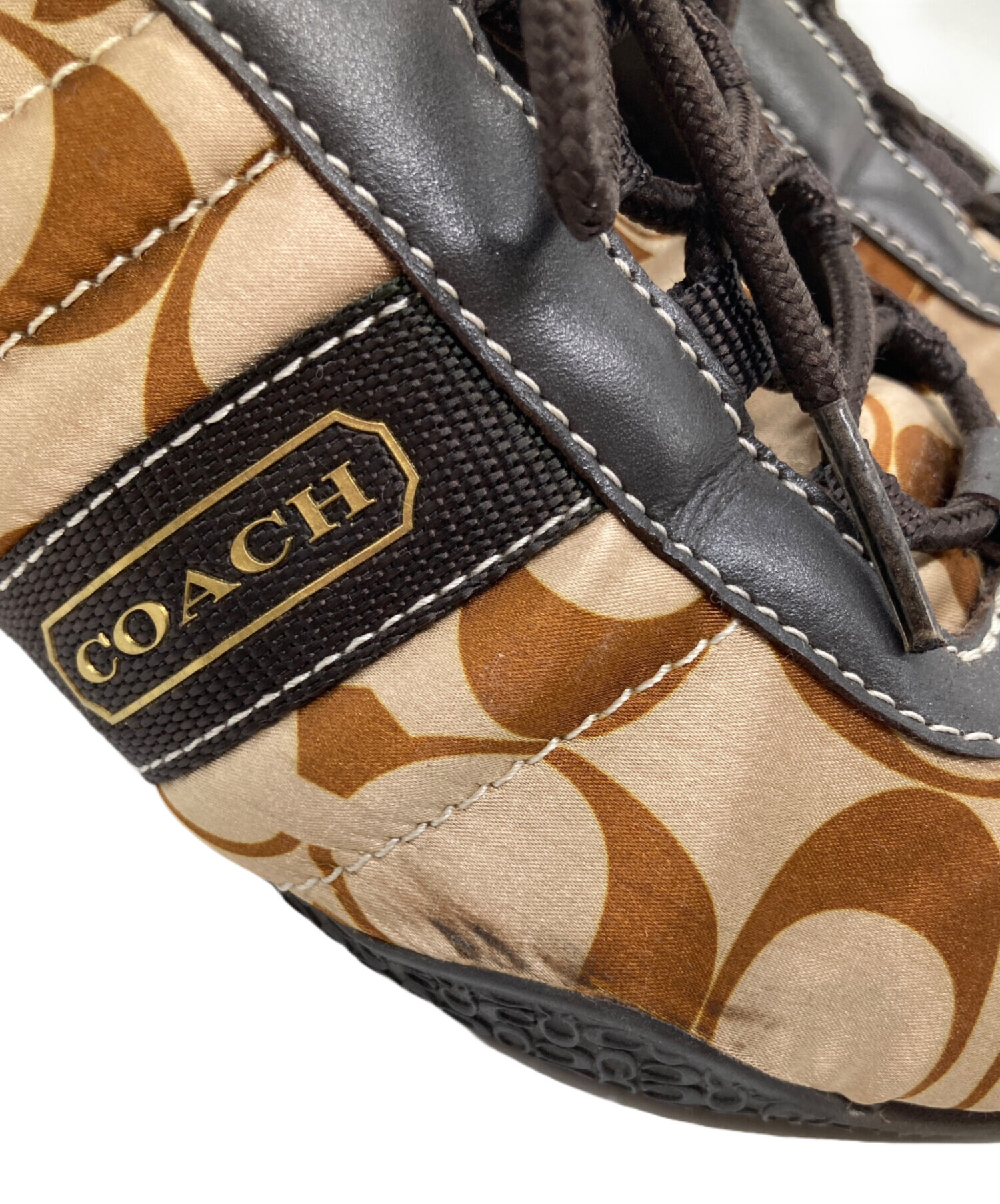 中古・古着通販】COACH (コーチ) シグネチャースニーカー ブラウン