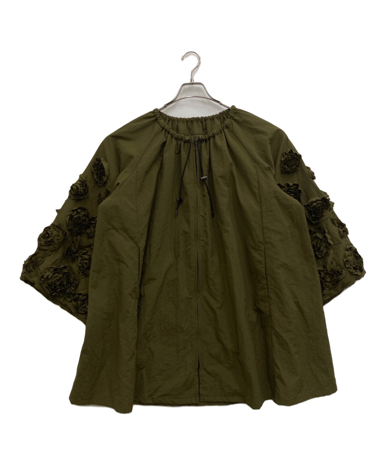 中古・古着通販】BEARDSLEY (ビアズリー) 花コート オリーブ サイズ:F