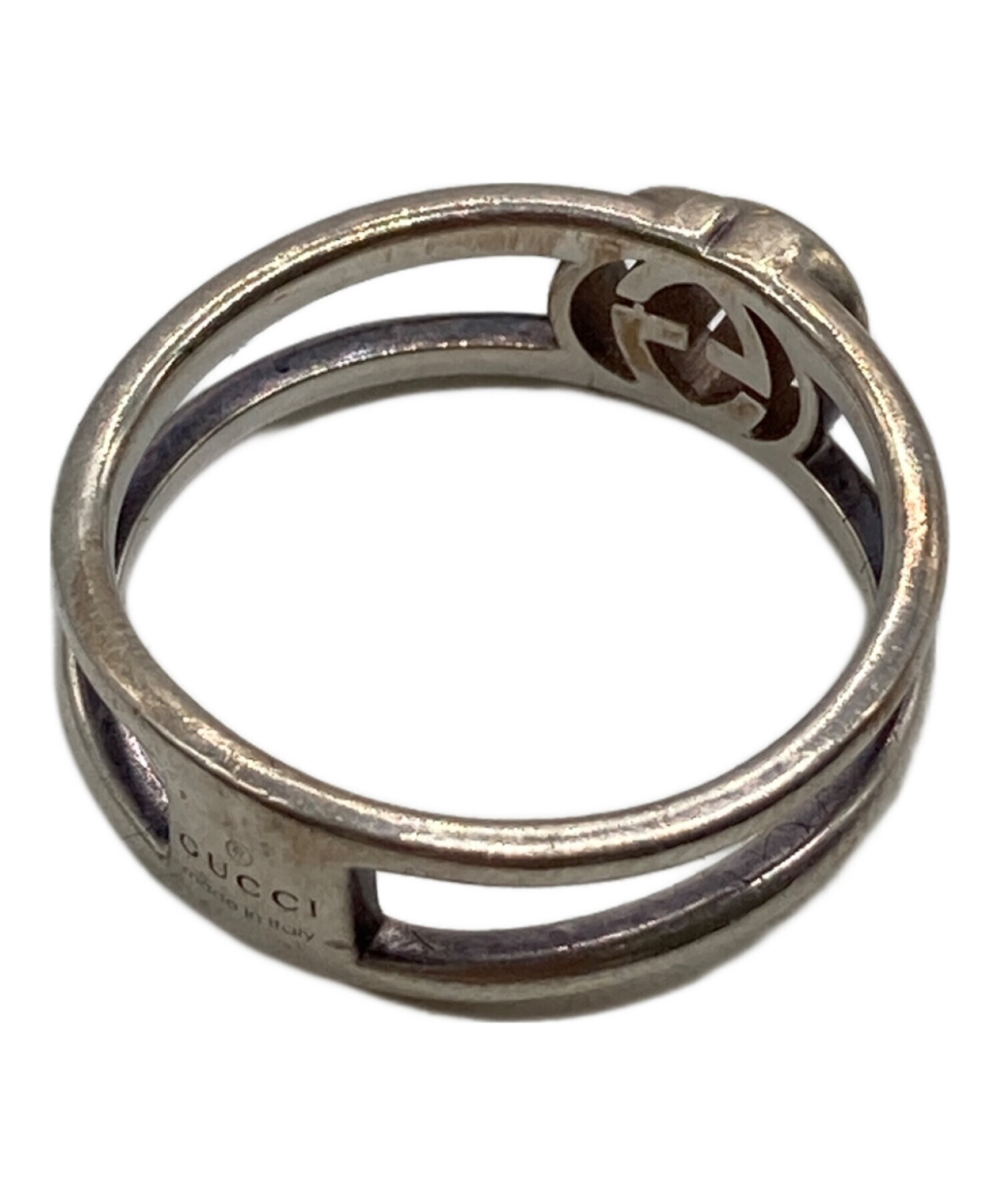 中古・古着通販】GUCCI (グッチ) インターロッキングリング シルバー