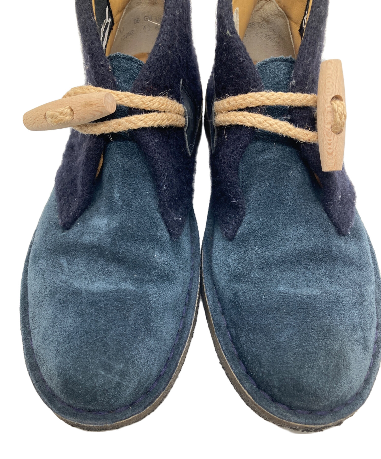 値下げ中！クラークス ブーツ ベルベット navy 激レア 中古・古着通販】CLARKS (クラークス) GLOVER ALL (グローバーオール