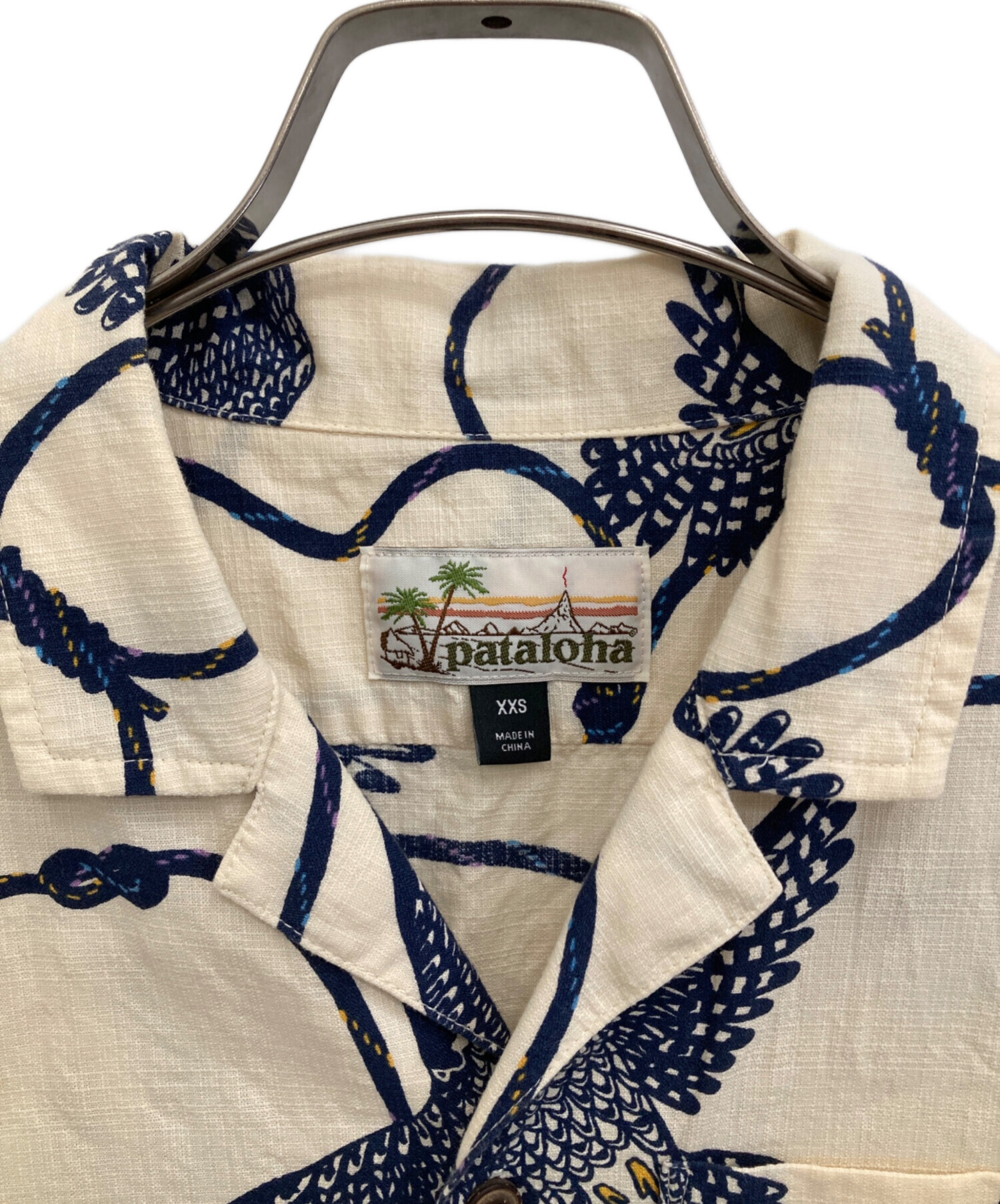 中古・古着通販】pataloha (パタロハ) 鷹柄アロハシャツ アイボリー