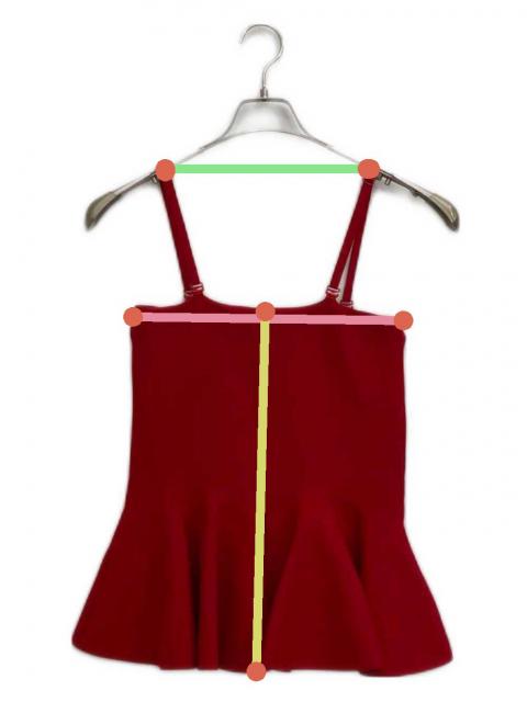 Estella.K Raisa Knit Top レッド 中古・古着通販】Estella.K (エステラケー) Raisa Knit Top レッド
