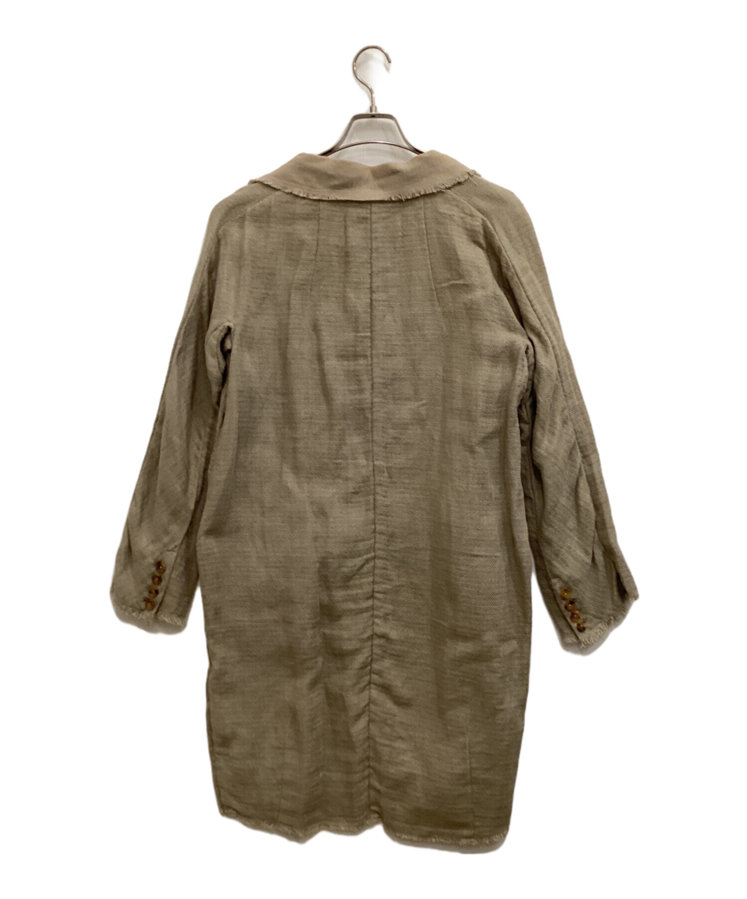 レキサミ ニット コート 中古・古着通販】REKISAMI (レキサミ) リネンブレンドコート ベージュ