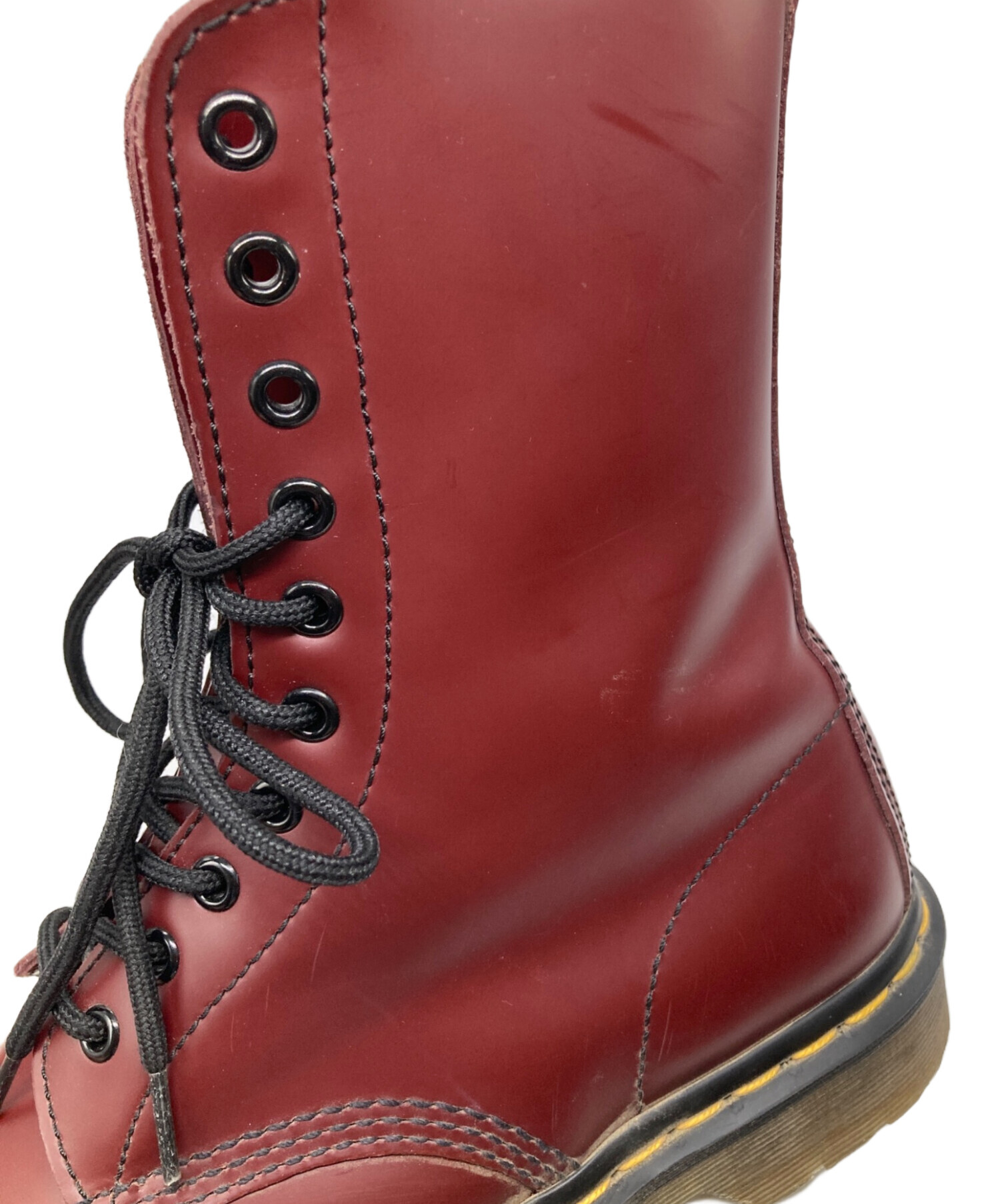 Dr. Martens バーガンディ レザー ブーツ EU37 UK4 中古・古着通販】Dr.Martens (ドクターマーチン) 10ホールブーツ バー