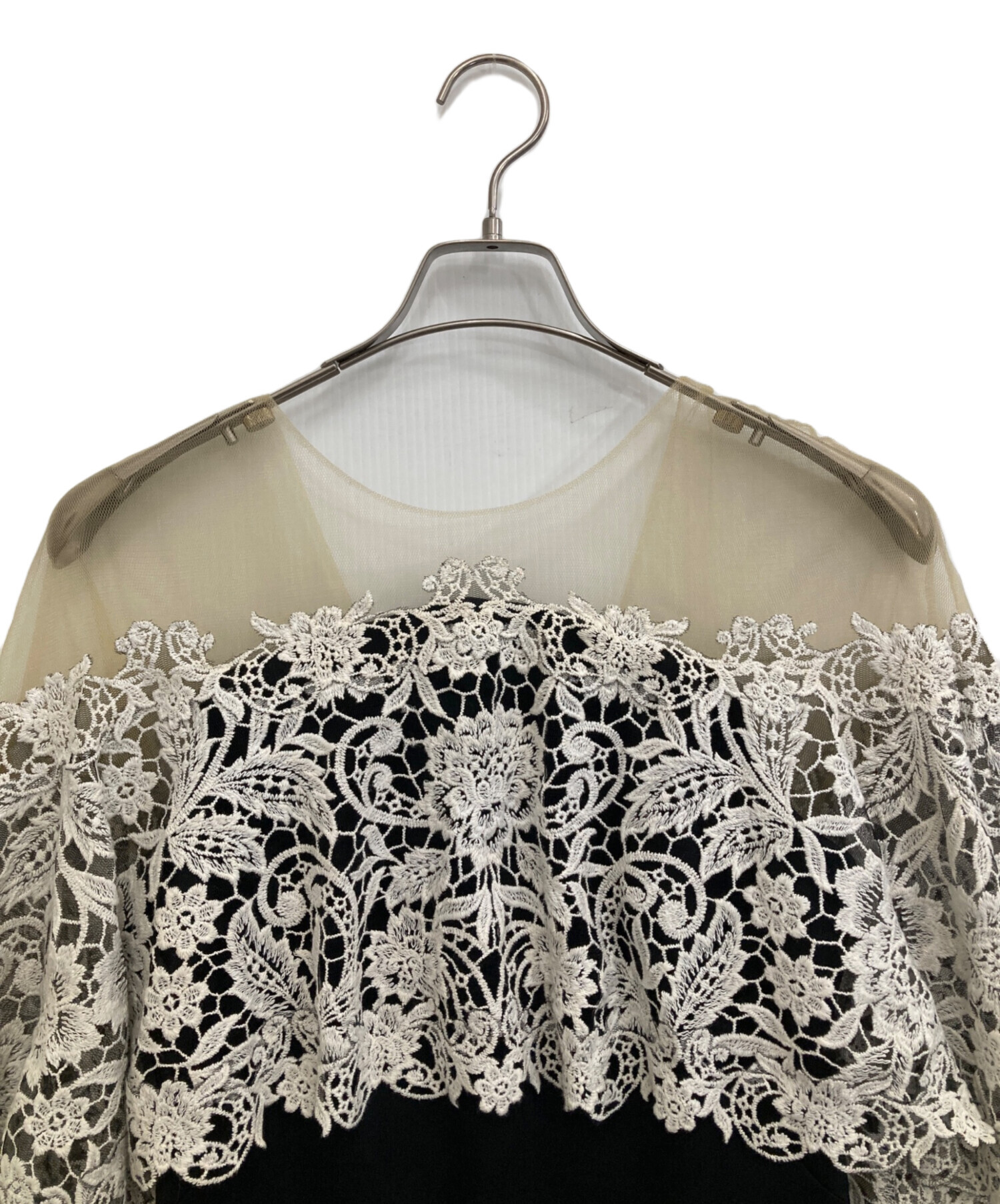 希少✦TADASHISHOJIタダシショージ　レーススパンコール切替ワンピース 中古・古着通販】TADASHI SHOJI (タダシ ショージ) レース切替