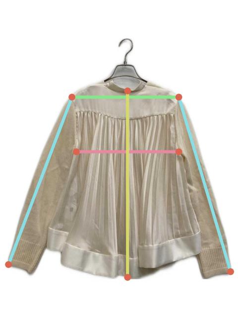 中古・古着通販】sacai (サカイ) バックプリーツカーディガン ベージュ