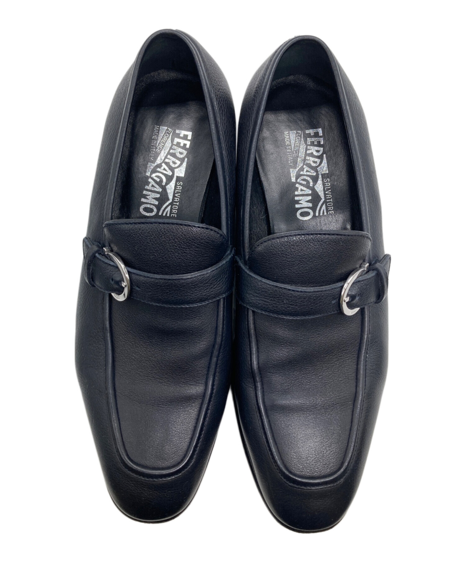 未使用級　フェラガモ　ドレスシューズ　シボ革　高級　レザー　ブラック　2500 中古・古着通販】Salvatore Ferragamo (サルヴァトーレ フェラガモ