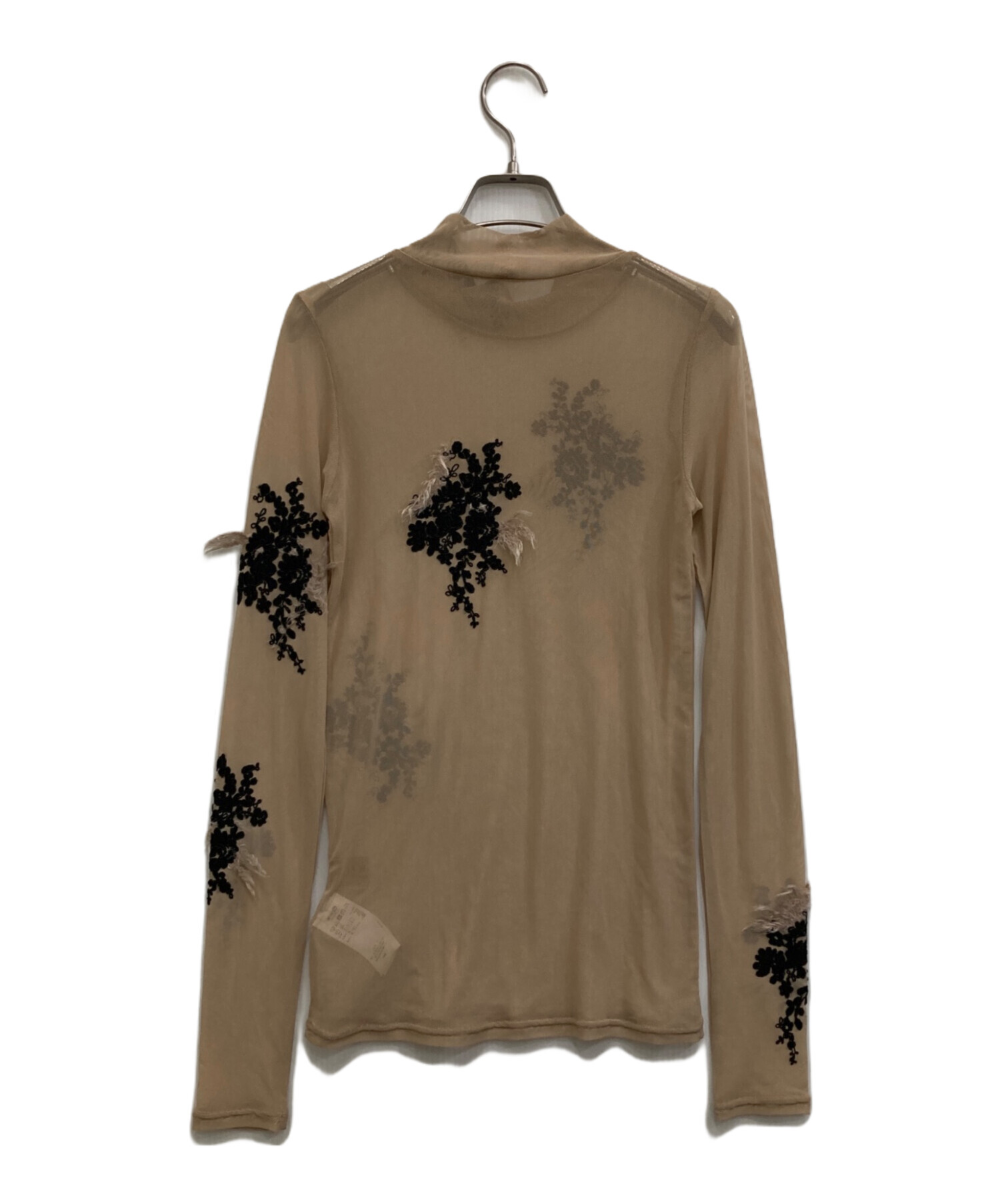【AMERI】UND FUR EMBROIDERY SKIN TOP 中古・古着通販】AMERI (アメリ) UND FUR EMBROIDERY SKINTOP ブラウン