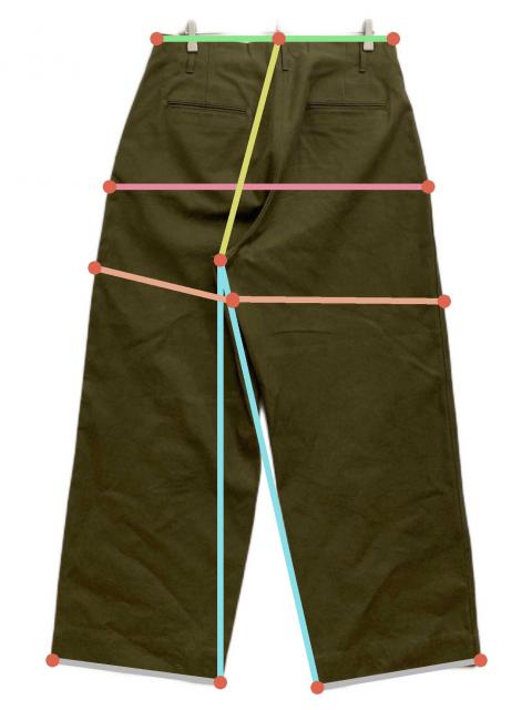 中古・古着通販】KURO (クロ) FABRIC SEWING WASH オリーブ サイズ