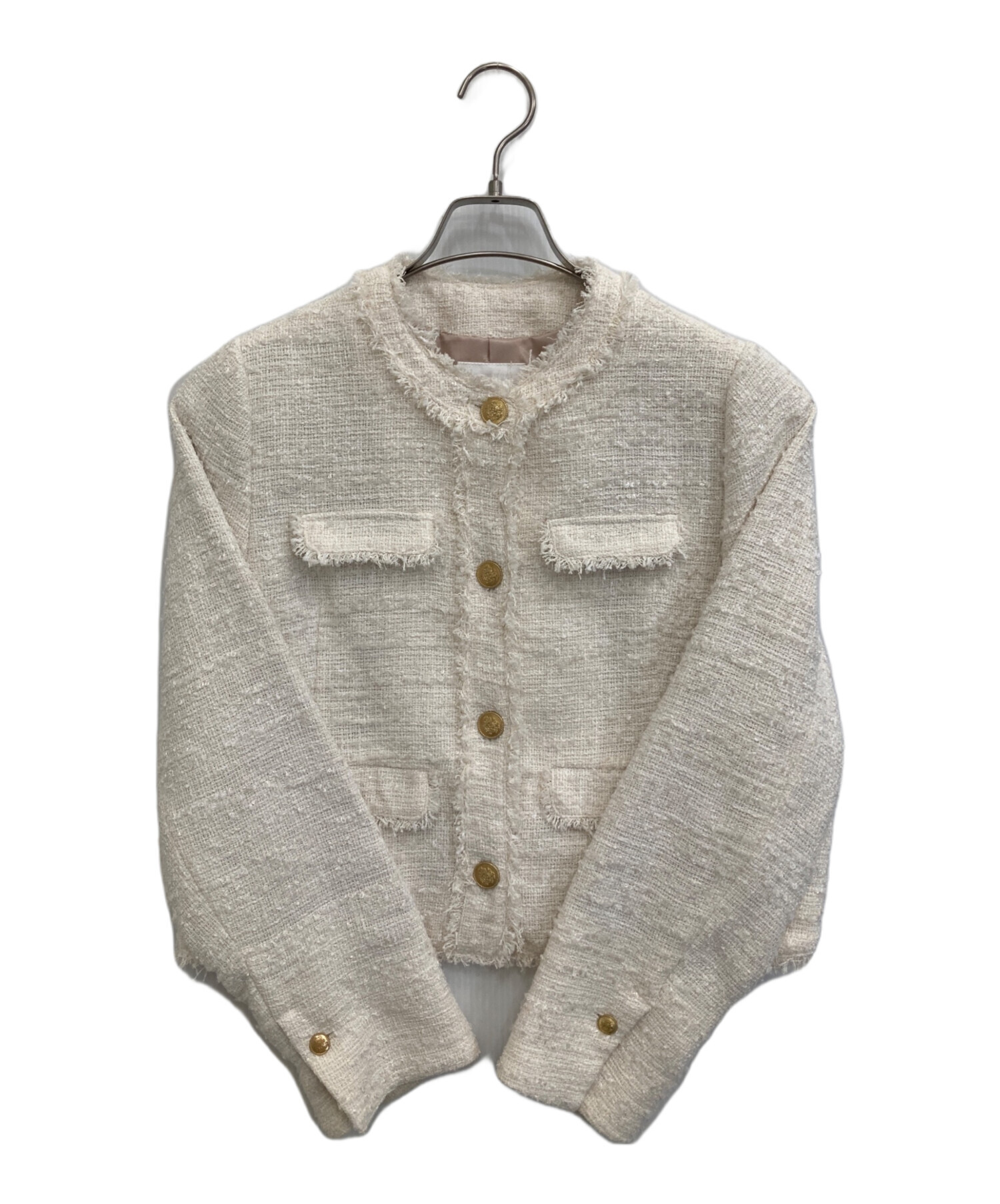 中古・古着通販】Her lip to (ハーリップトゥ) Silky White Tweed