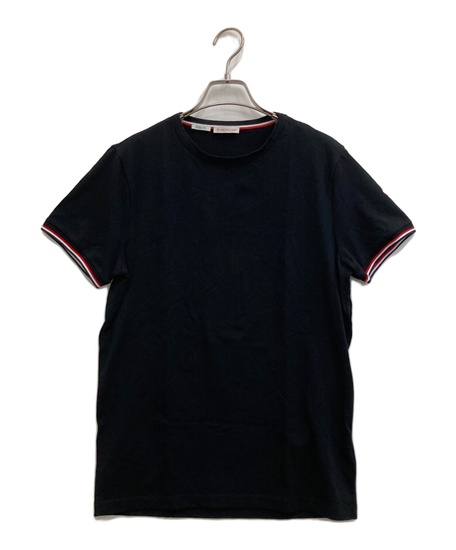 MONCLER Slim Fit Tシャツ ブラック M モンクレール　トルコ製 中古・古着通販】MONCLER (モンクレール) スリムフィットTシャツ