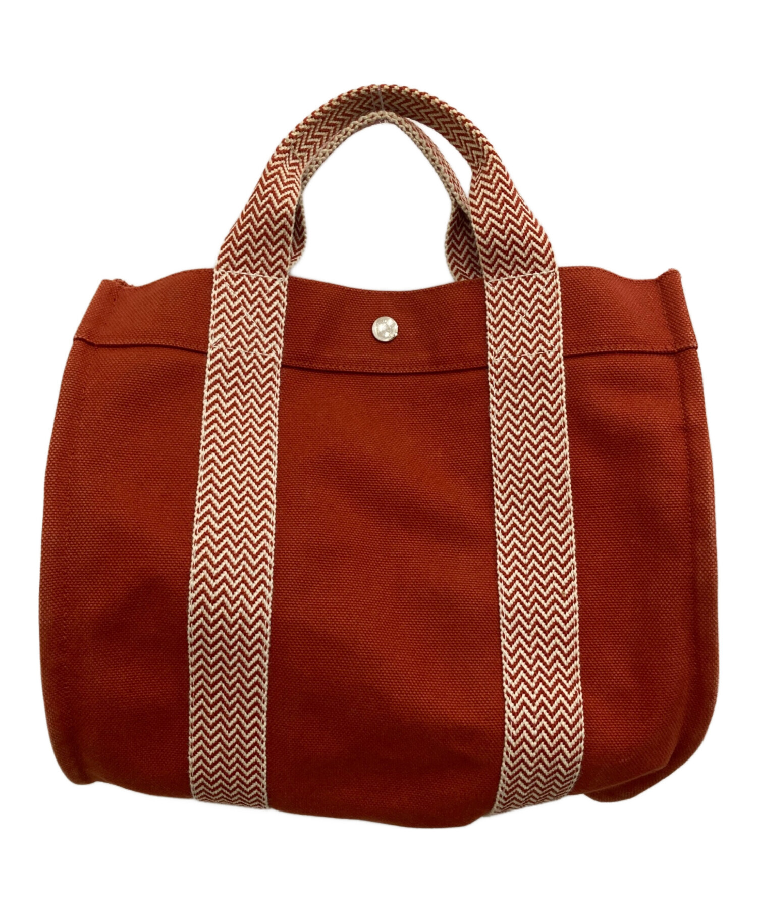 HERMES 　エルメス　カンヌpm　　トートバッグ　オレンジ系 中古・古着通販】HERMES (エルメス) カンヌ/トートバッグ オレンジ