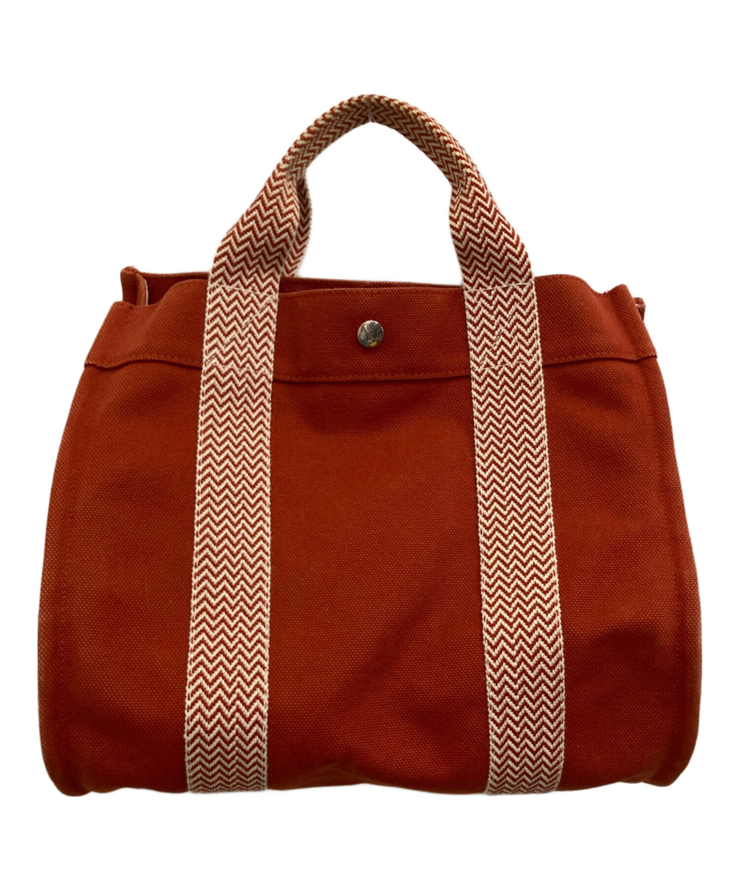 ここ!エルメスHERMESカンヌ ハンドバッグ トートバッグ鑑定済1973 中古・古着通販】HERMES (エルメス) カンヌ/トートバッグ オレンジ