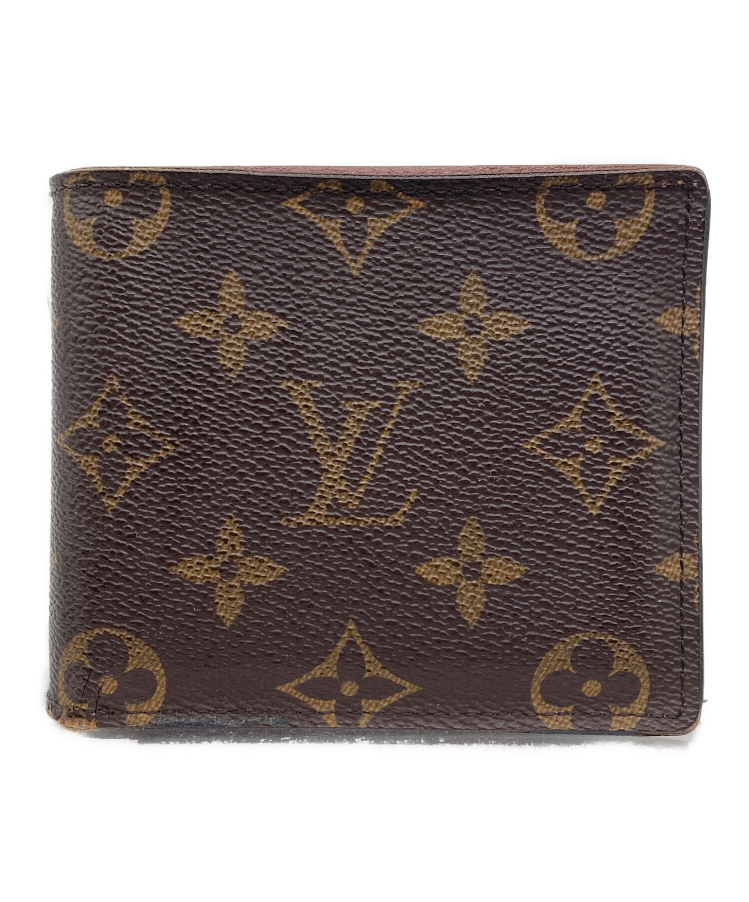 LOUIS VUITTON￼ 二つ折りブラウン財布 中古・古着通販】LOUIS VUITTON (ルイ ヴィトン) 2つ折り財布 ブラウン