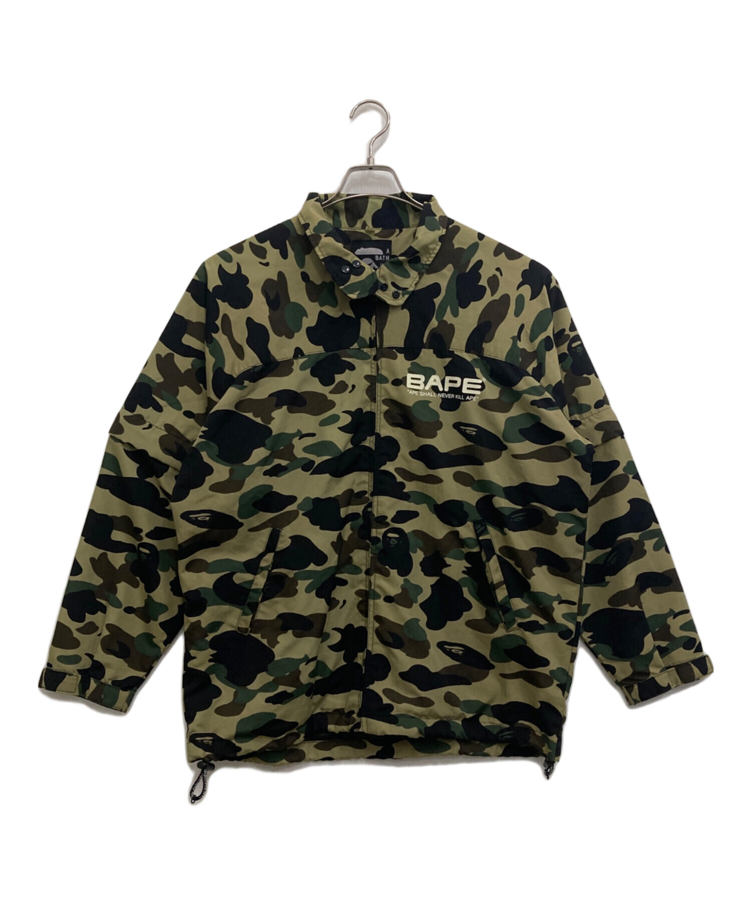 A BATHING APE ギミックジャケット カモ柄 ワイヤー サイズL 中古・古着通販】A BATHING APE (アベイシングエイプ) カモ柄コーチ
