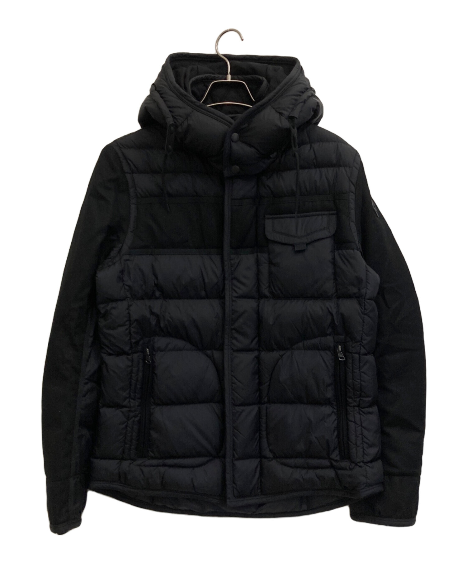 MONCLER ブラック リバファー　ダウン　サイズ3 中古・古着通販】MONCLER (モンクレール) ダウンジャケット ブラック