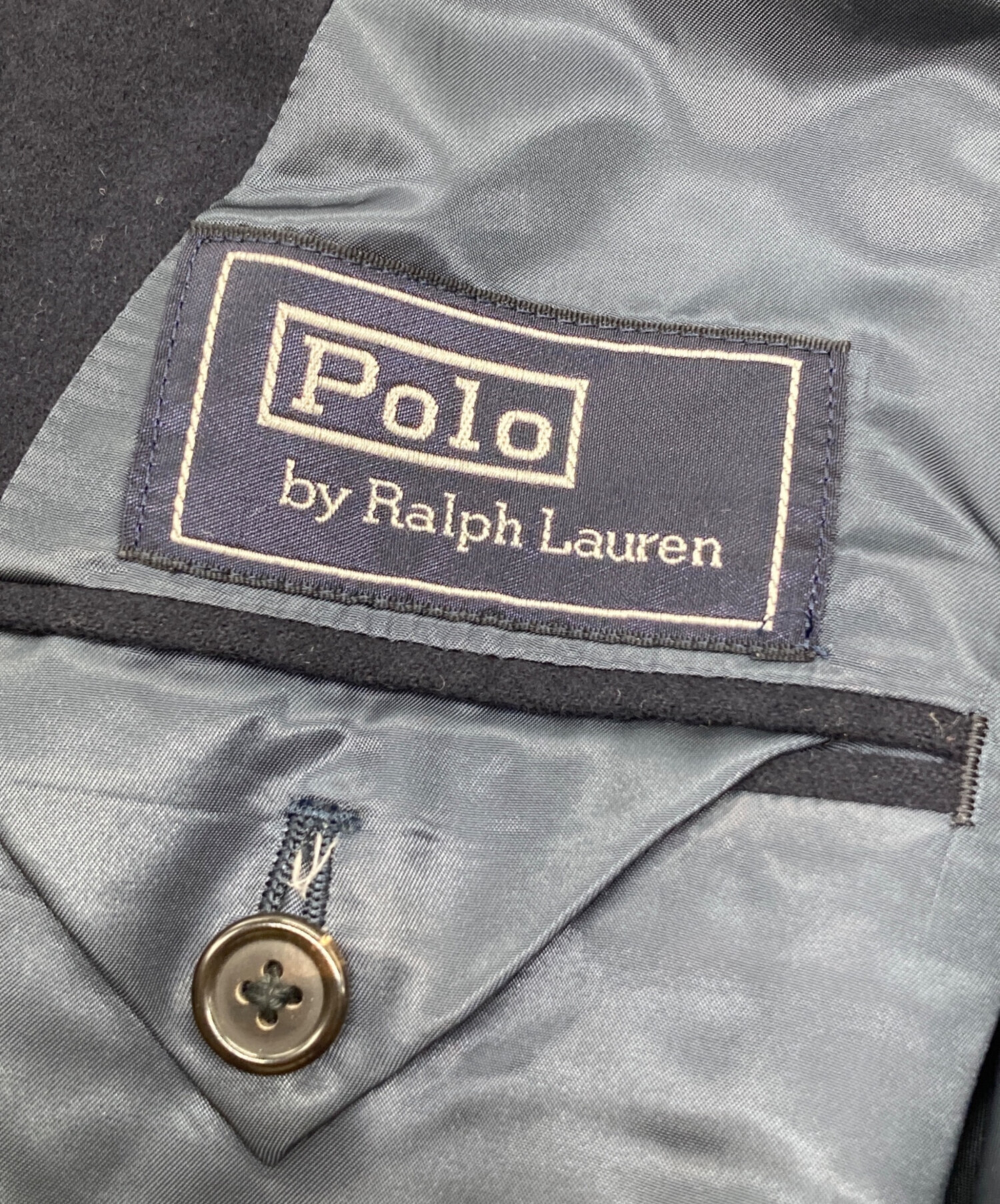 RALPH LAUREN /金ボタン/ダブルブレストコート/カシミヤ混/黒/9 中古・古着通販】POLO RALPH LAUREN (ポロ・ラルフローレン) 金釦