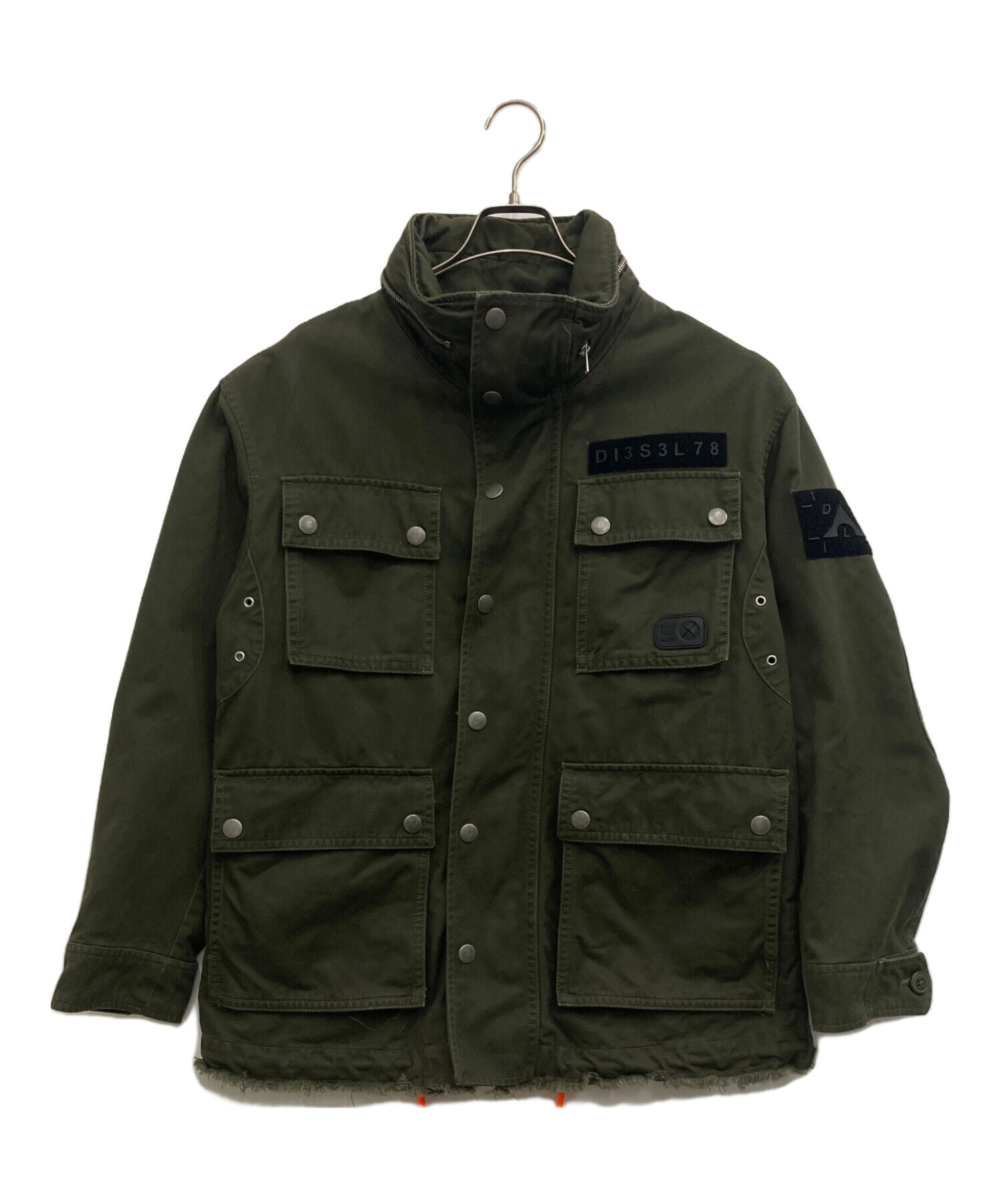 中古・古着通販】DIESEL (ディーゼル) ミリタリージャケット カーキ