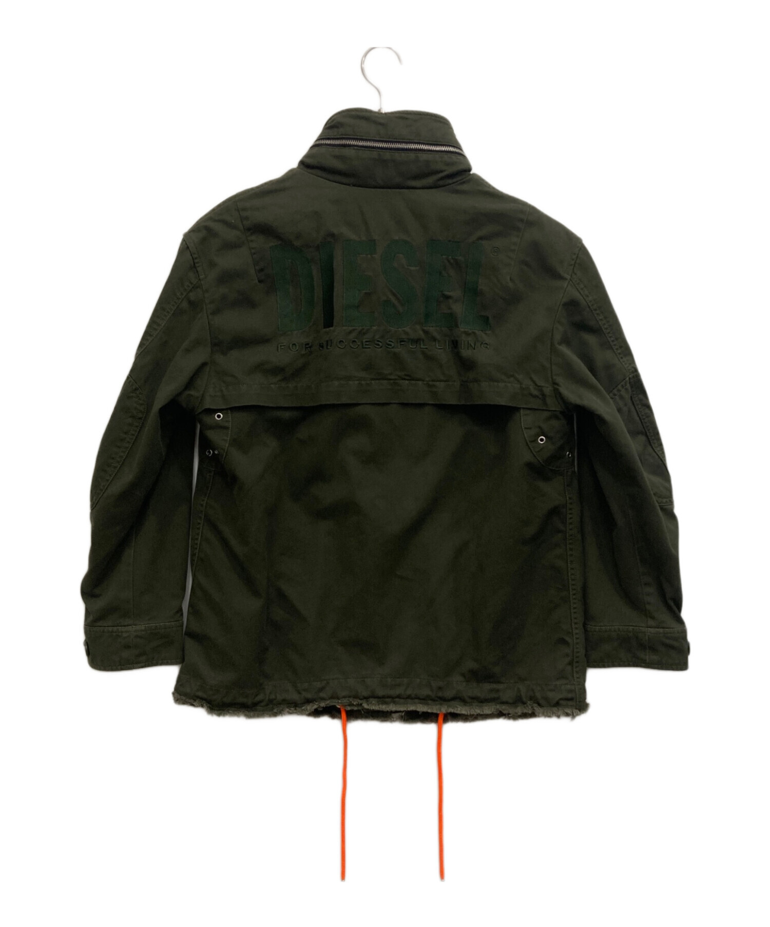 DIESEL ディーゼル カーキ ミリタリージャケット S コットン 中古・古着通販】DIESEL (ディーゼル) ミリタリージャケット カーキ