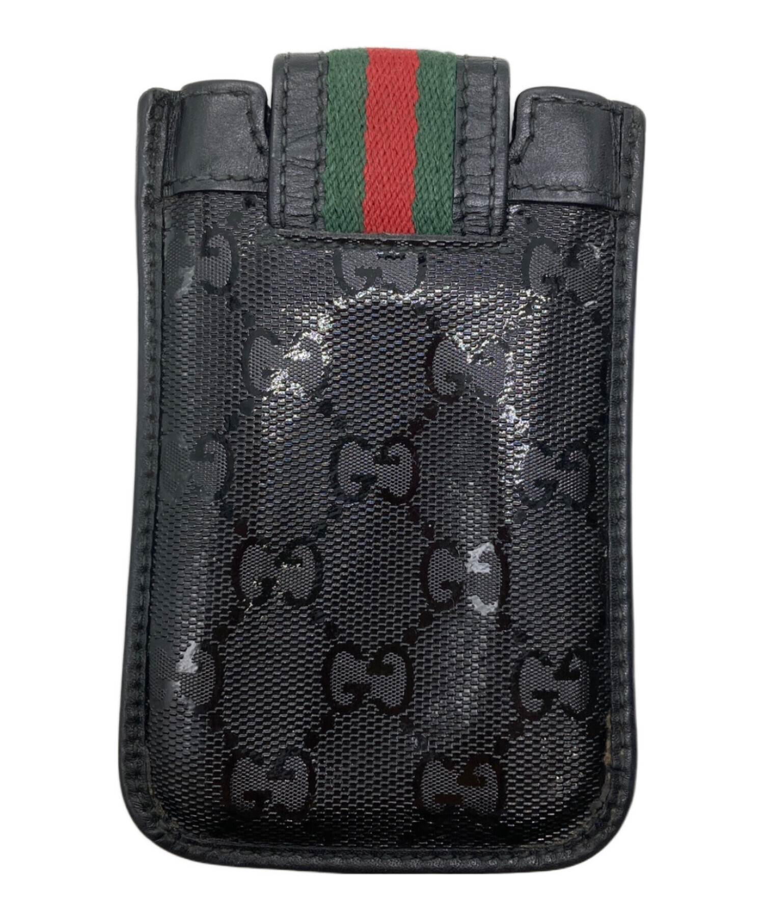 GUCCI グッチ ヴィンテージ レザーケース 中古・古着通販】GUCCI (グッチ) マルチケース ブラック｜ブランド