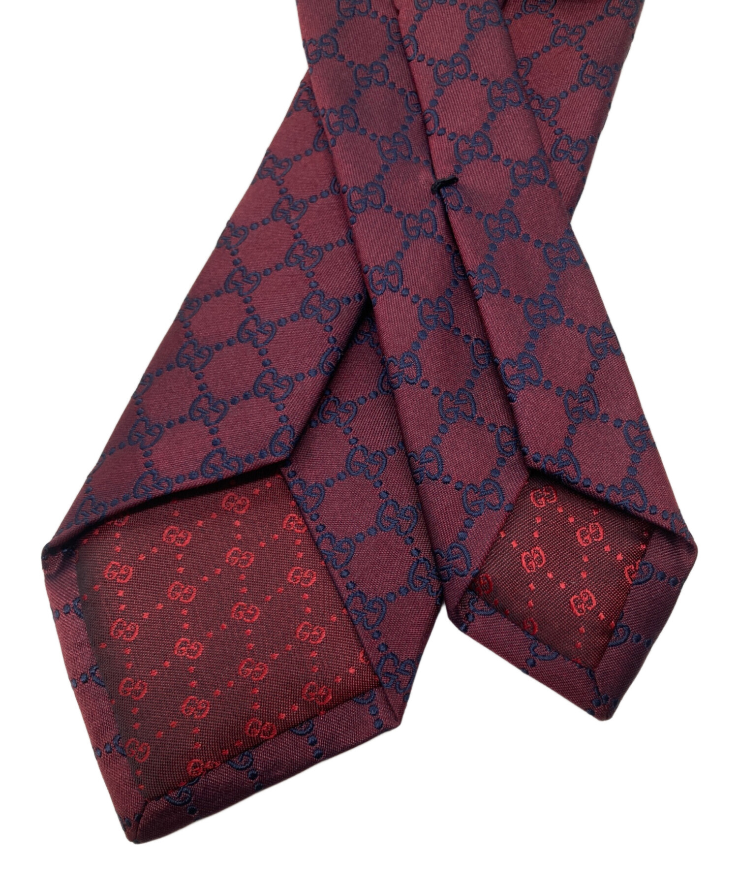 【新品未使用】GUCCI グッチ GG柄 シルク ネクタイ ボルドー 正規品 中古・古着通販】GUCCI (グッチ) シルクネクタイ ボルドー サイズ