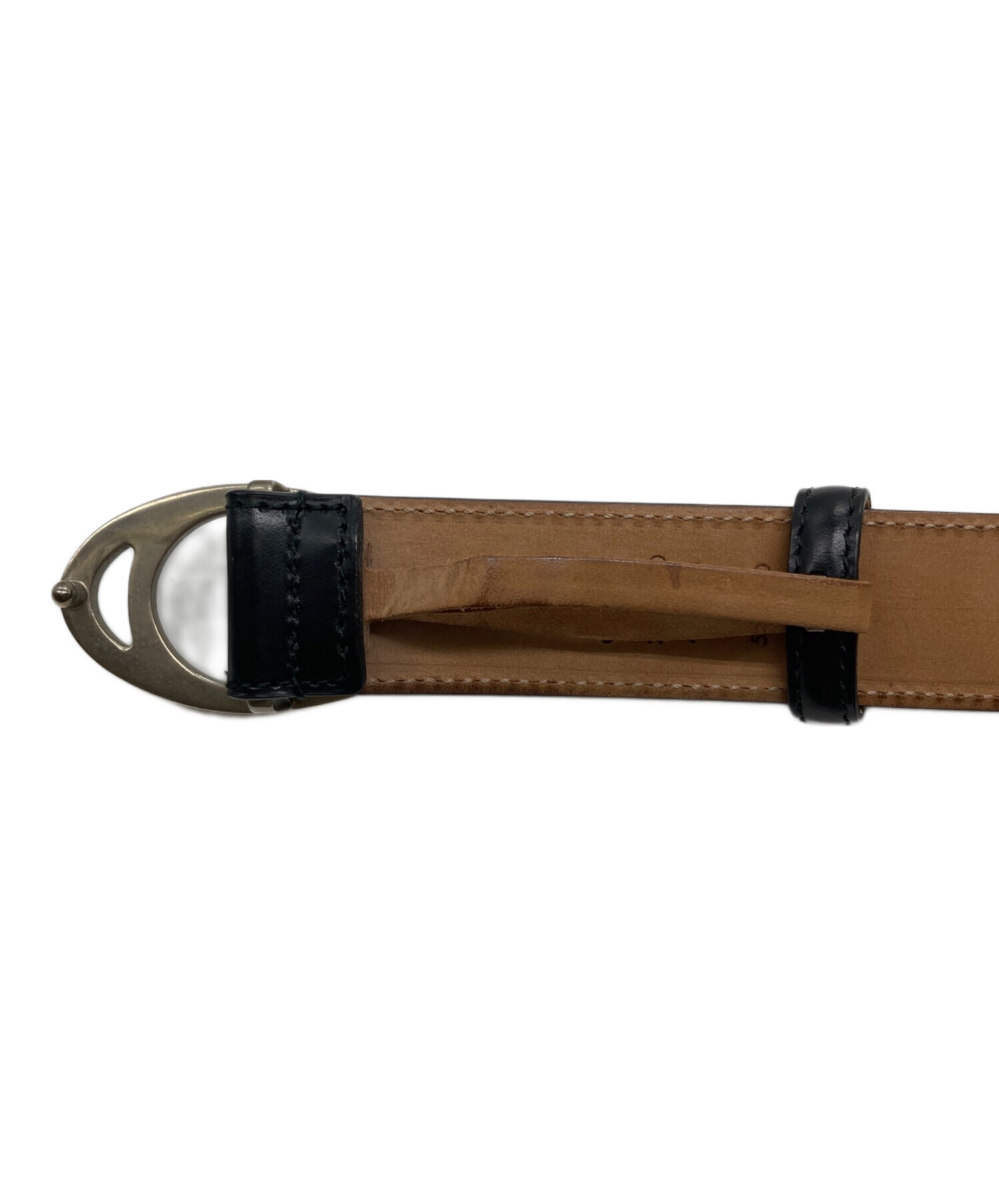 中古・古着通販】GUCCI (グッチ) ロゴレザーベルト ブラック｜ブランド