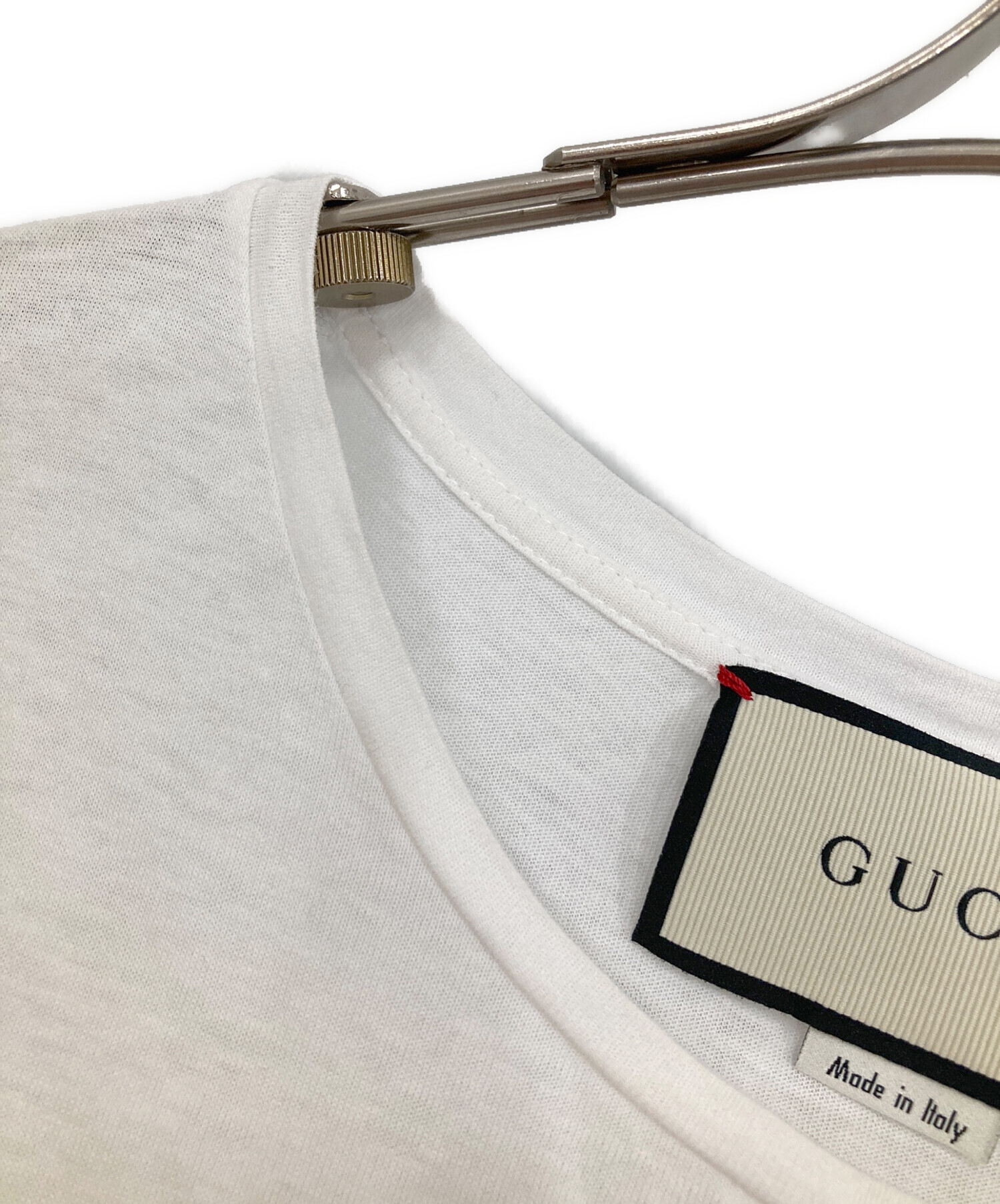 中古・古着通販】GUCCI (グッチ) ロゴTシャツ ホワイト サイズ:S