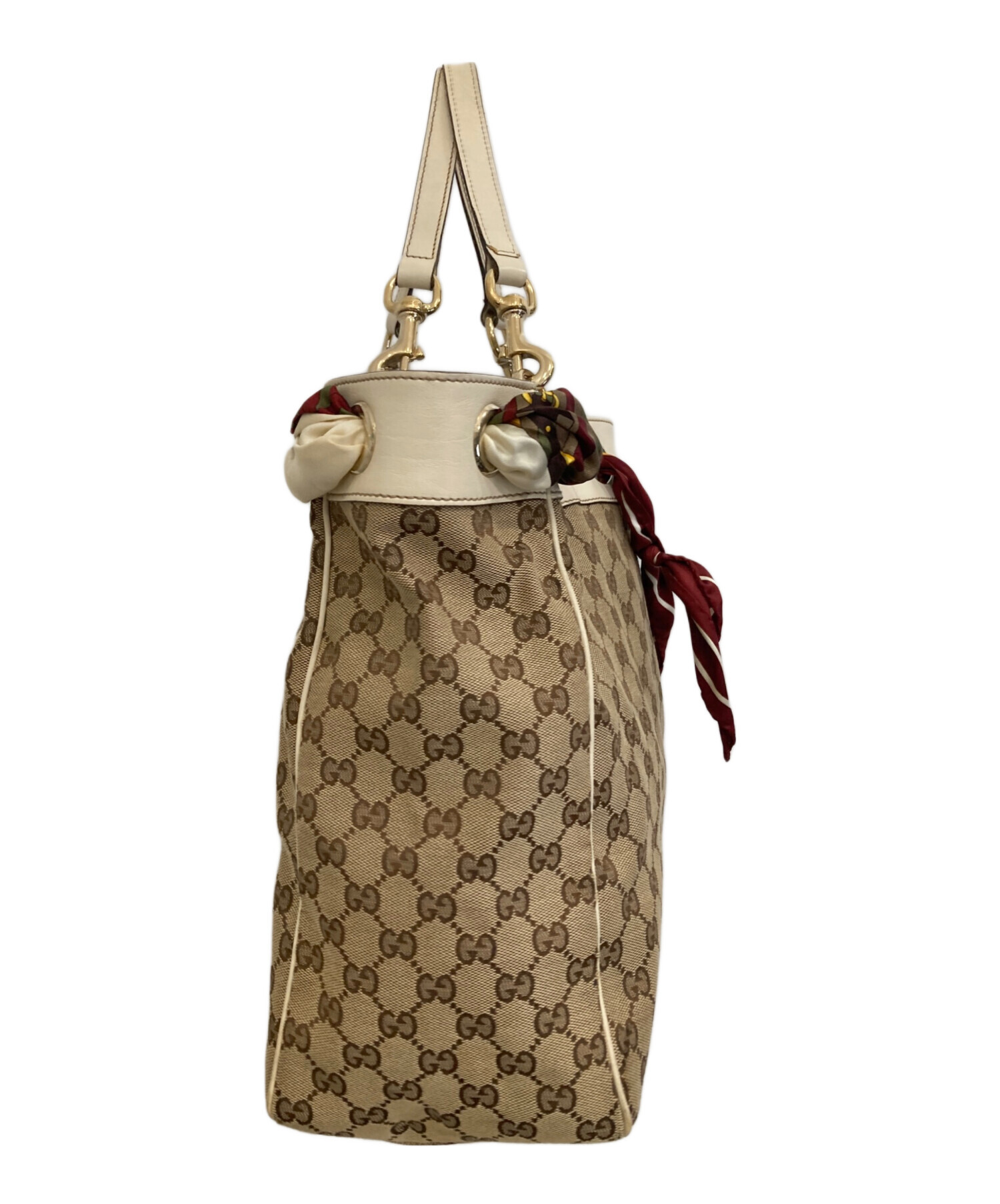 中古・古着通販】GUCCI (グッチ) GGキャンバス スカーフ付きトート
