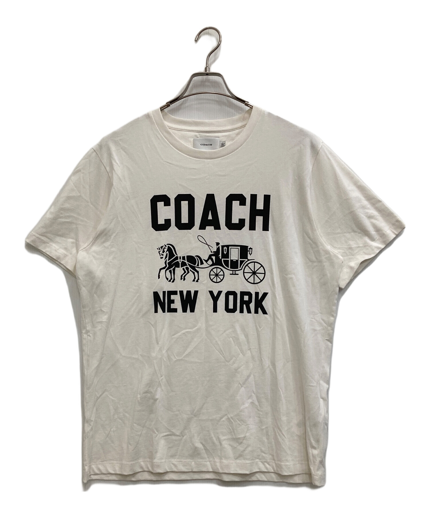 中古・古着通販】COACH (コーチ) プリントTシャツ ホワイト サイズ:L