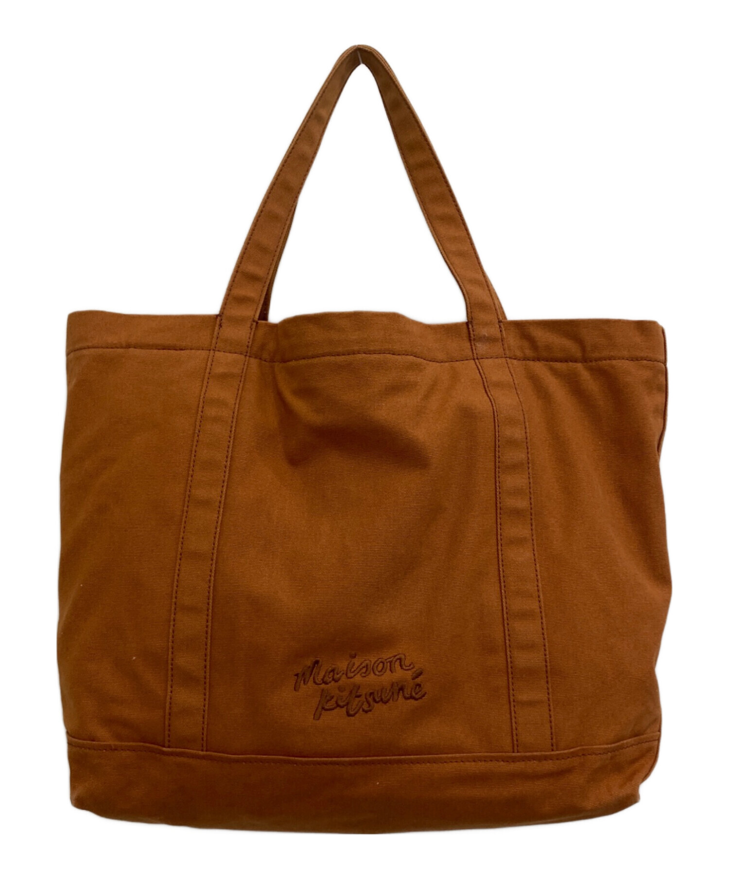 FOX HEAD LARGE TOTE トートバッグ　完売品 中古・古着通販】maison kitsune (メゾンキツネ) FOX HEAD LARGE TOTE
